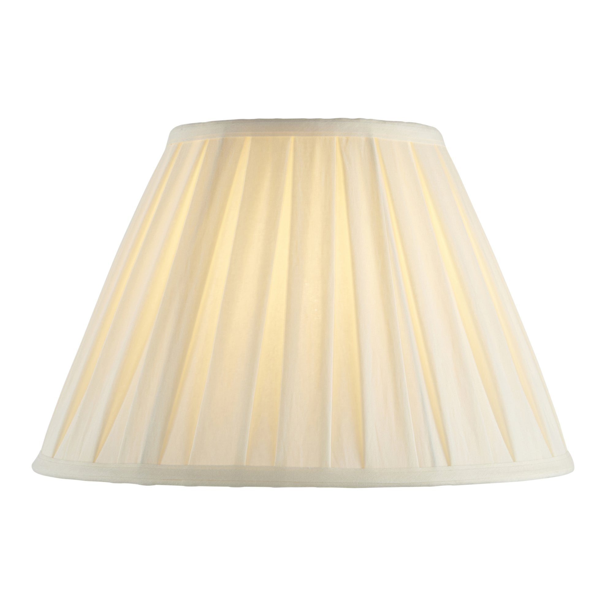 Endon Carla 14" Tapered Cylinder Single Light Shade - Cream Fabric - Shade Only