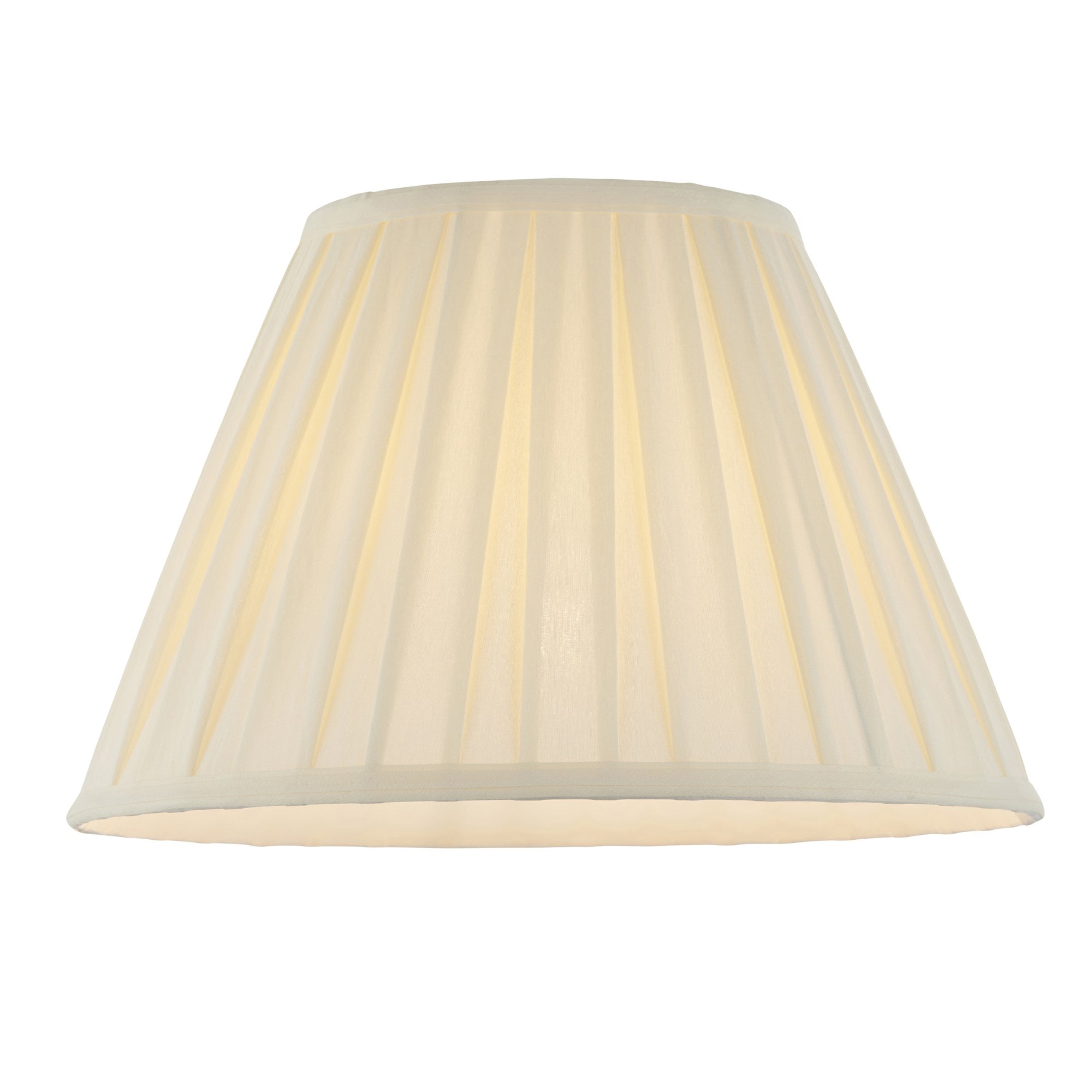 Endon Carla 14" Tapered Cylinder Single Light Shade - Cream Fabric - Shade Only
