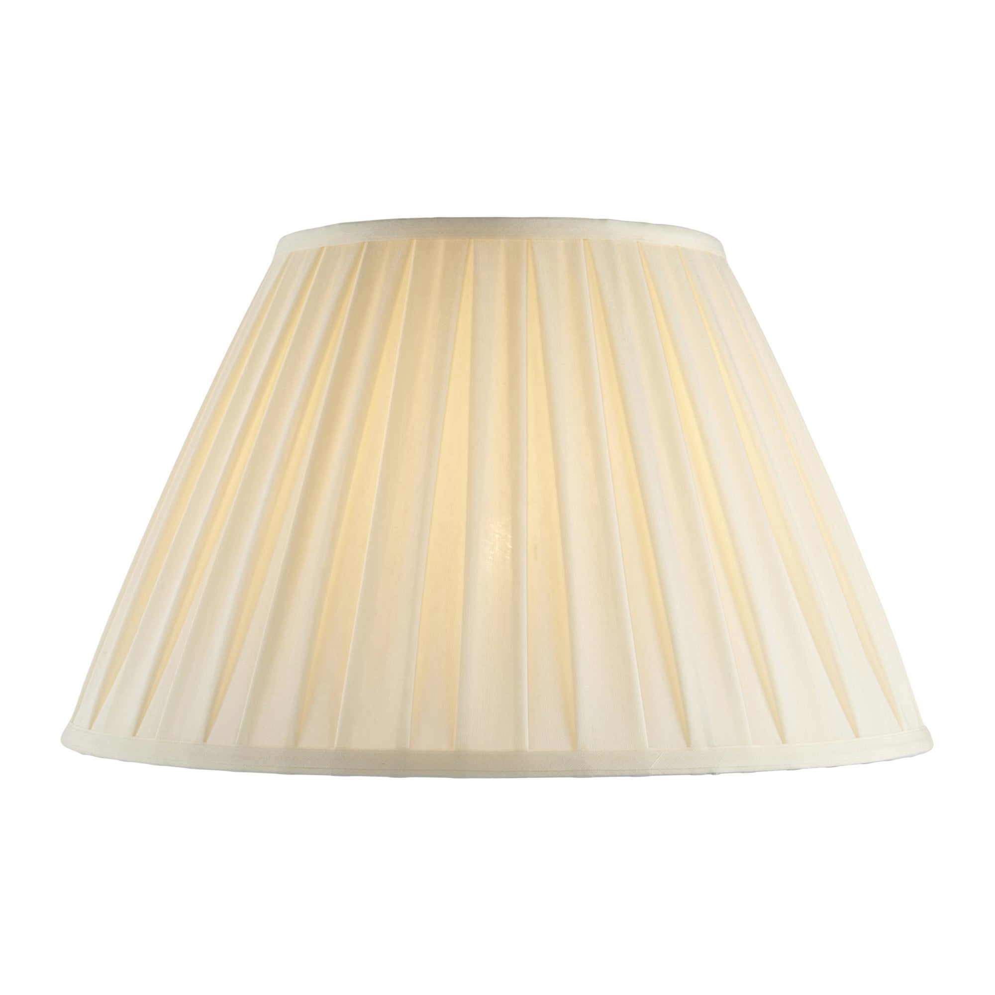 Endon Carla 18" Tapered Cylinder Single Light Shade - Cream Fabric - Shade Only