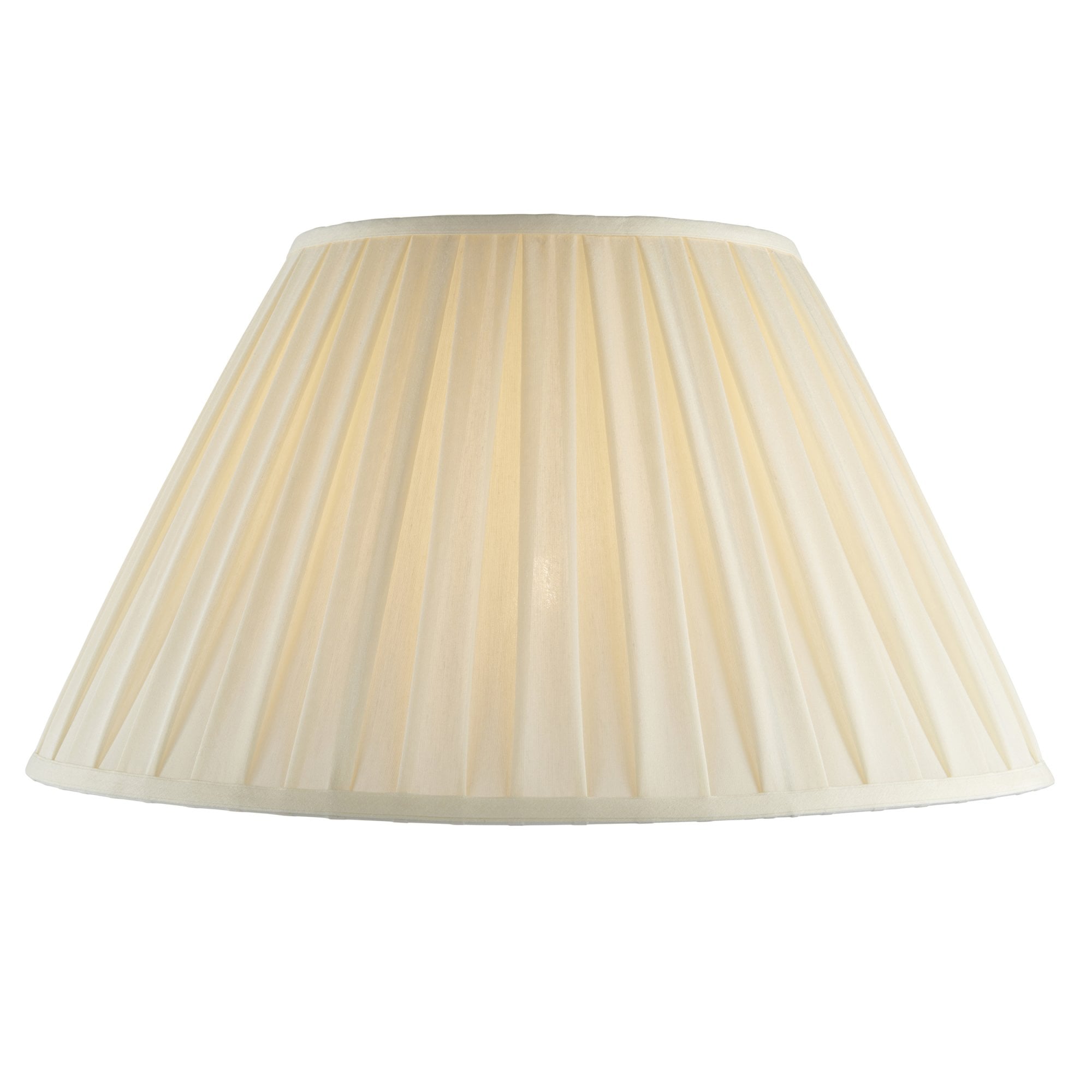 Endon Carla 22" Tapered Cylinder Single Light Shade - Cream Fabric - Shade Only
