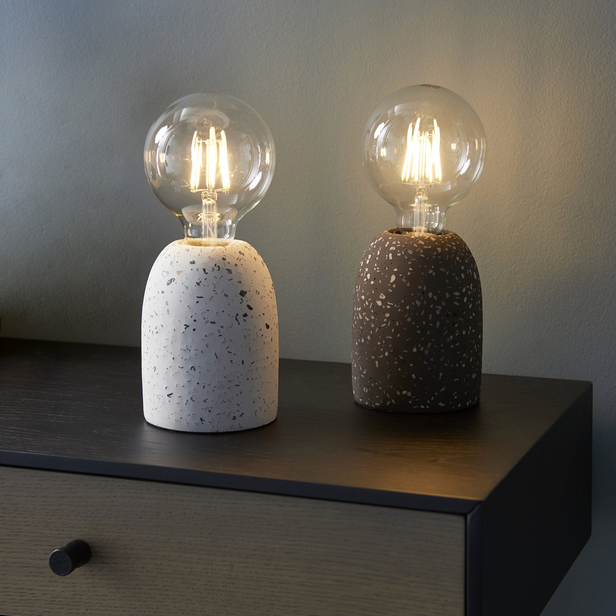 Endon Terrazzo Single Light Table Lamp - White Terrazzo