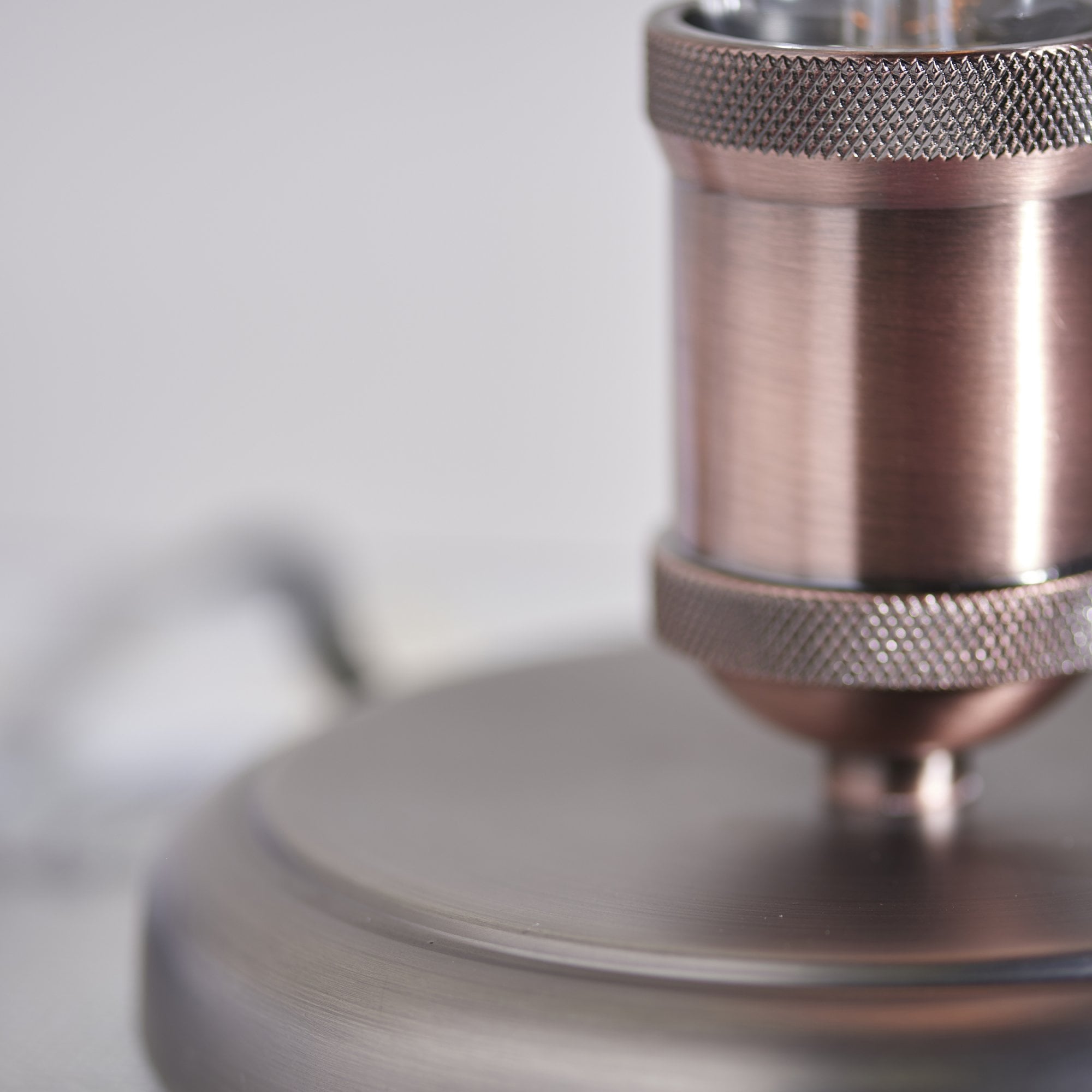 Endon Hal Single Light Table Lamp - Aged Pewter & Aged Copper Plate