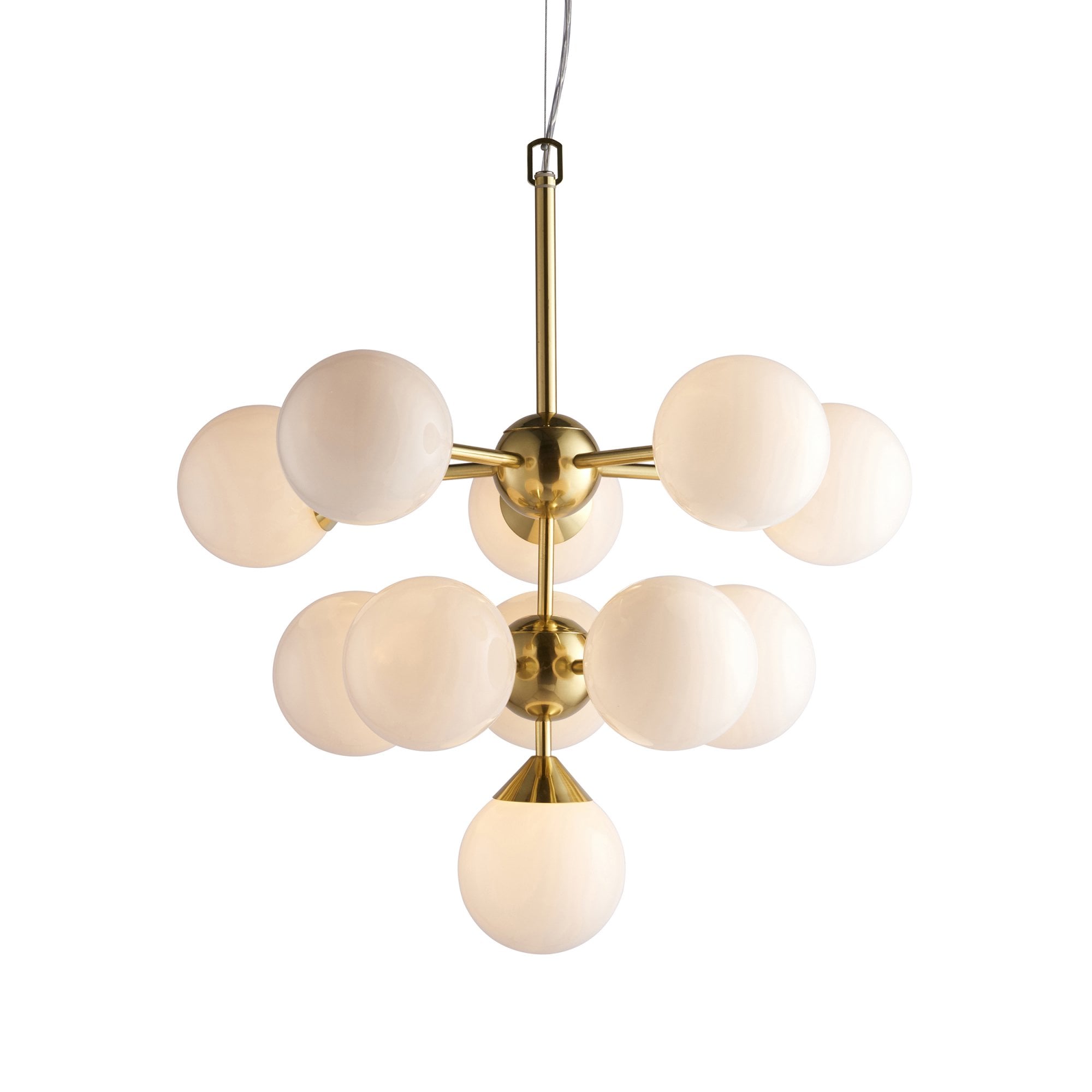 Endon Oscar 11 Light Pendant - Brushed Brass