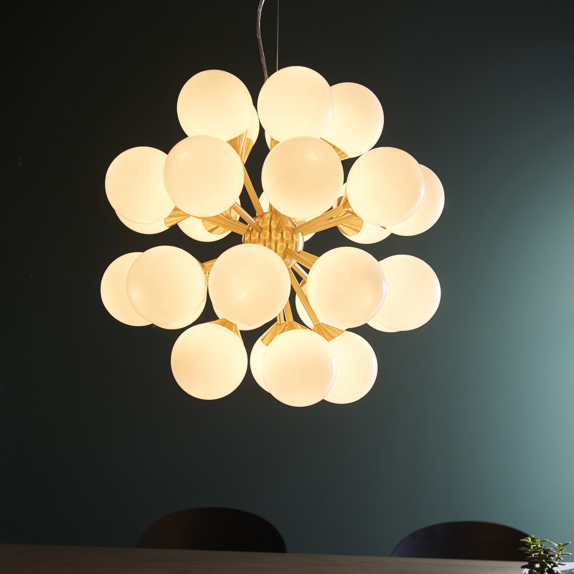 Endon Oscar 28 Light Pendant - Brushed Brass