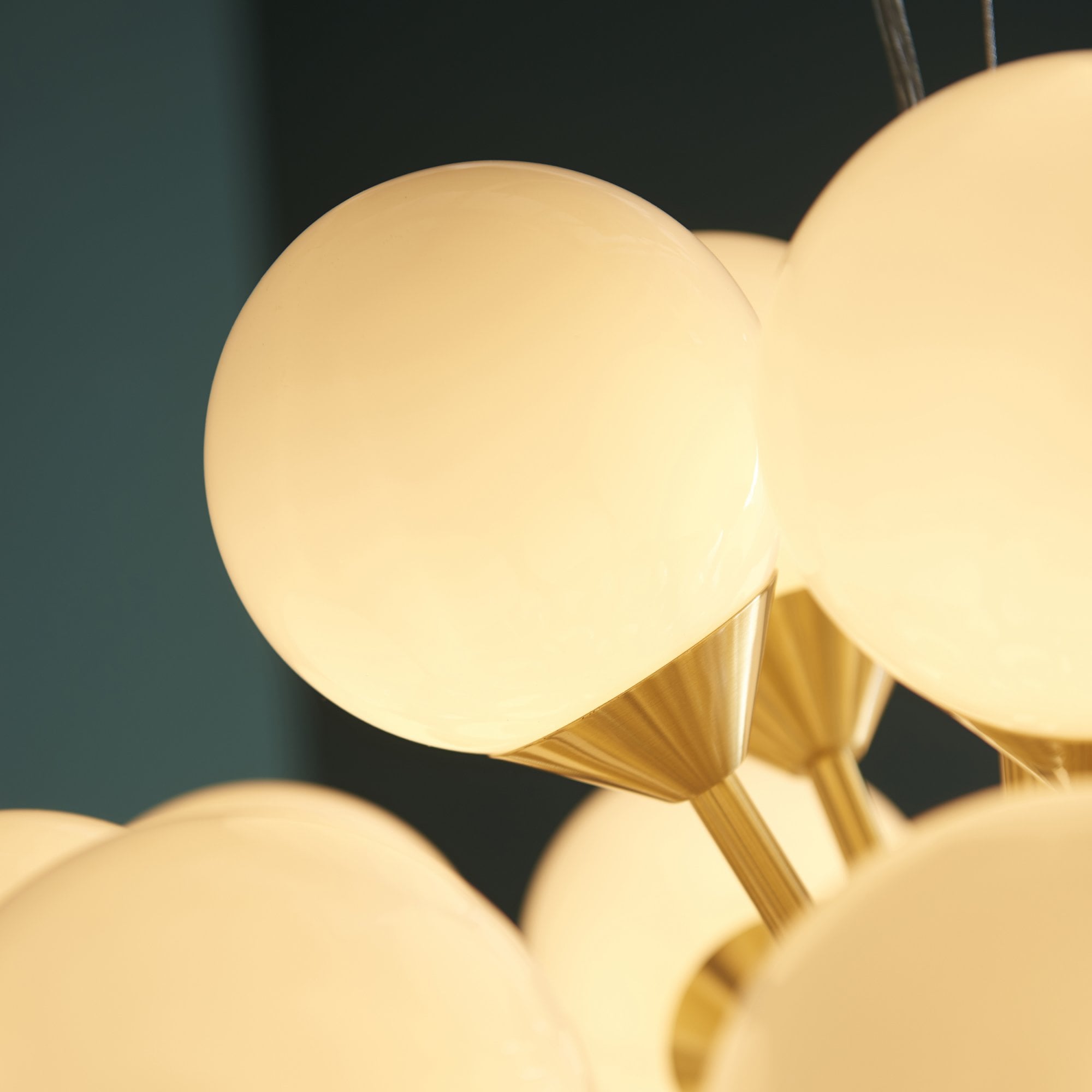 Endon Oscar 28 Light Pendant - Brushed Brass