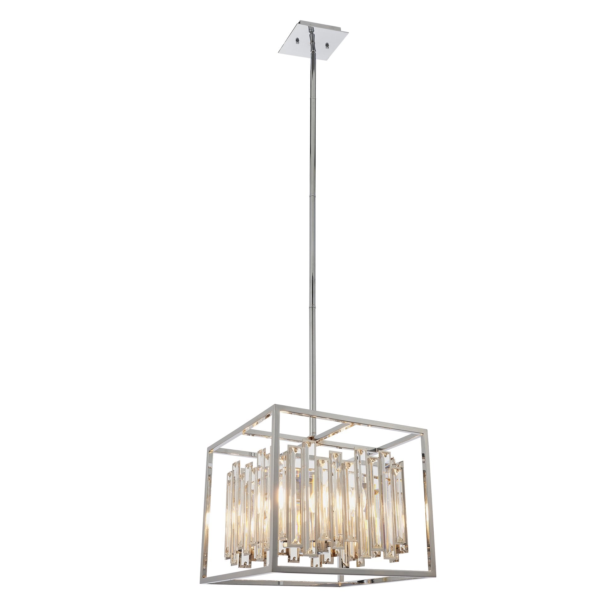 Endon Acadia 4 Light Pendant - Clear Crystal & Chrome Plate