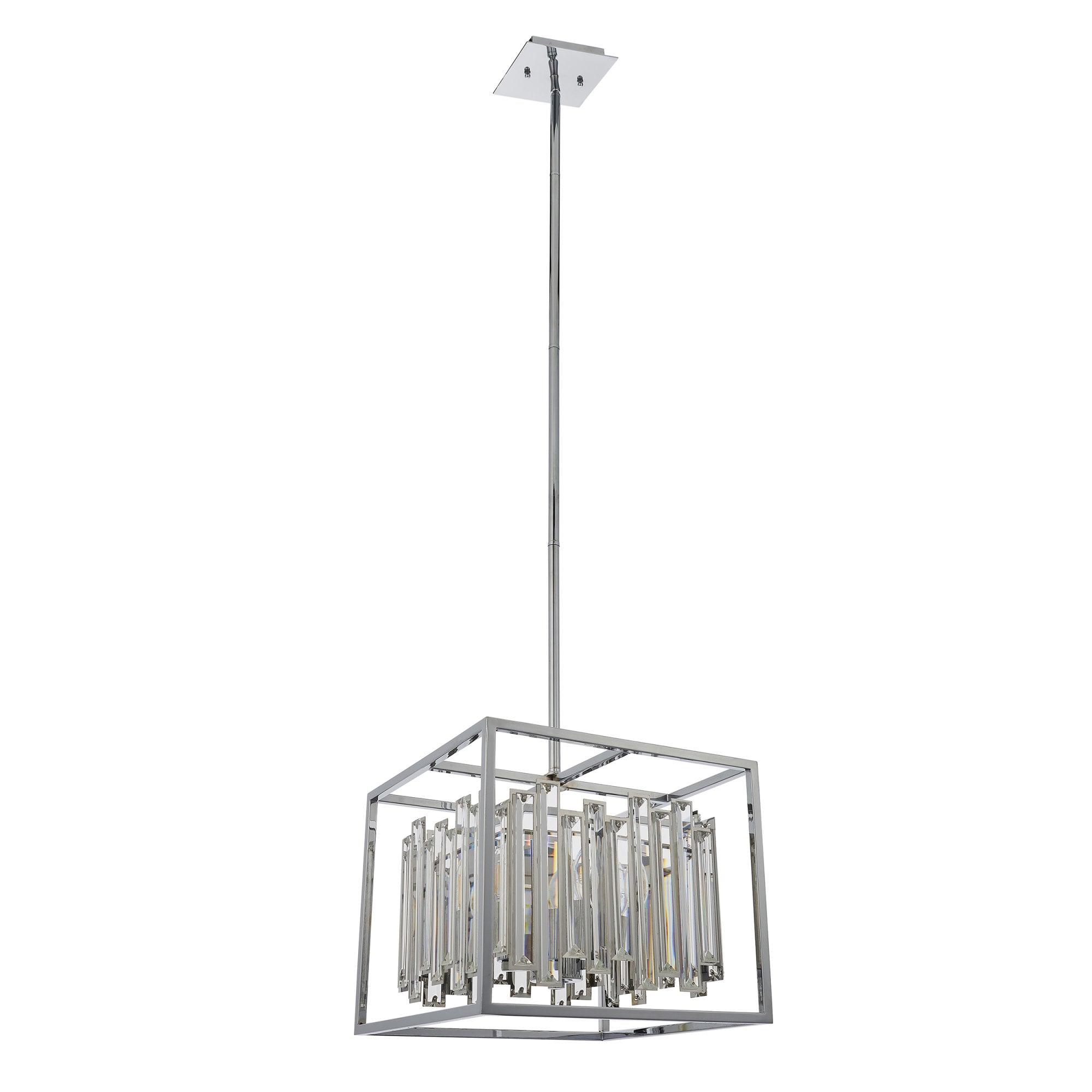 Endon Acadia 4 Light Pendant - Clear Crystal & Chrome Plate