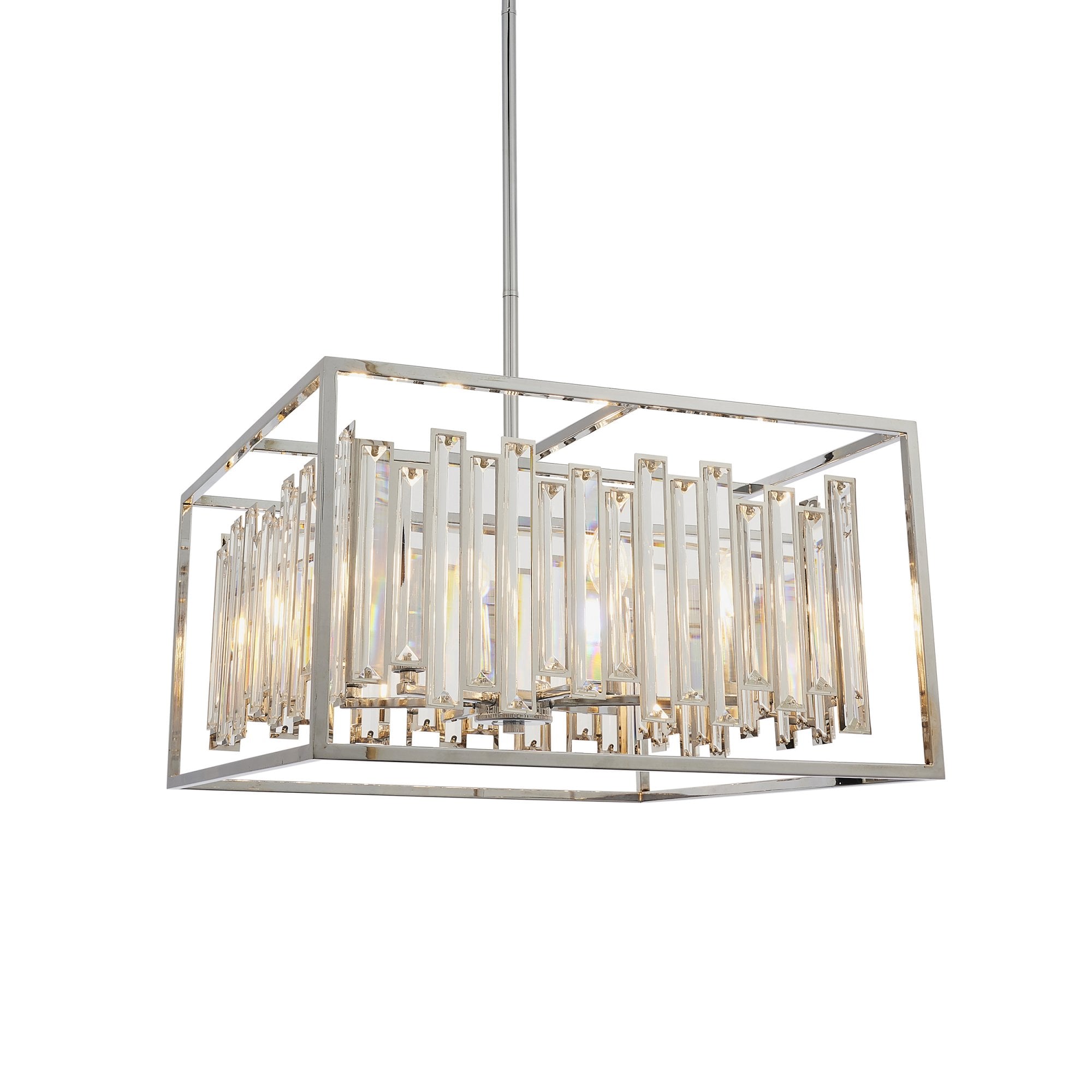 Endon Acadia 6 Light Pendant - Clear Crystal & Chrome Plate