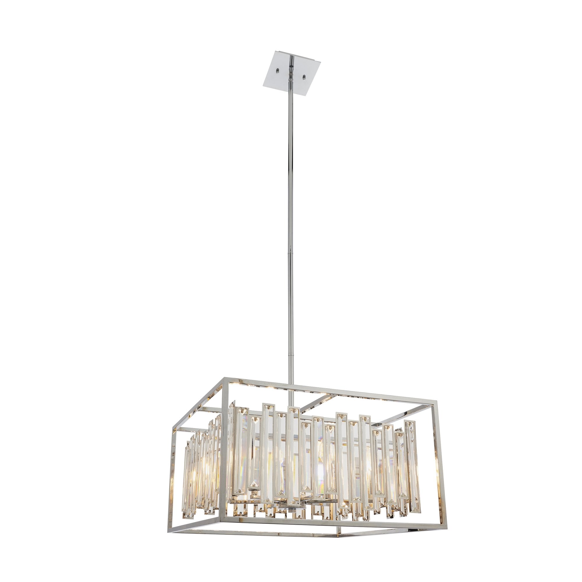 Endon Acadia 6 Light Pendant - Clear Crystal & Chrome Plate