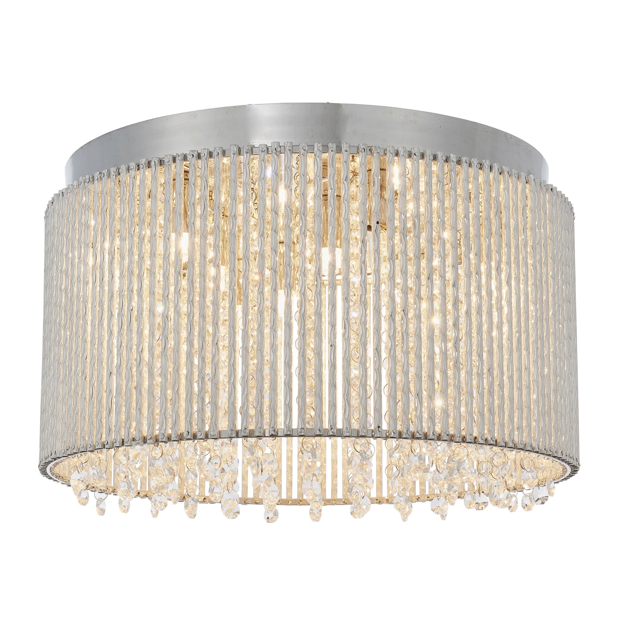 Endon Galina 10 Light Flush Fitting - Chrome Plate & Clear Crystal