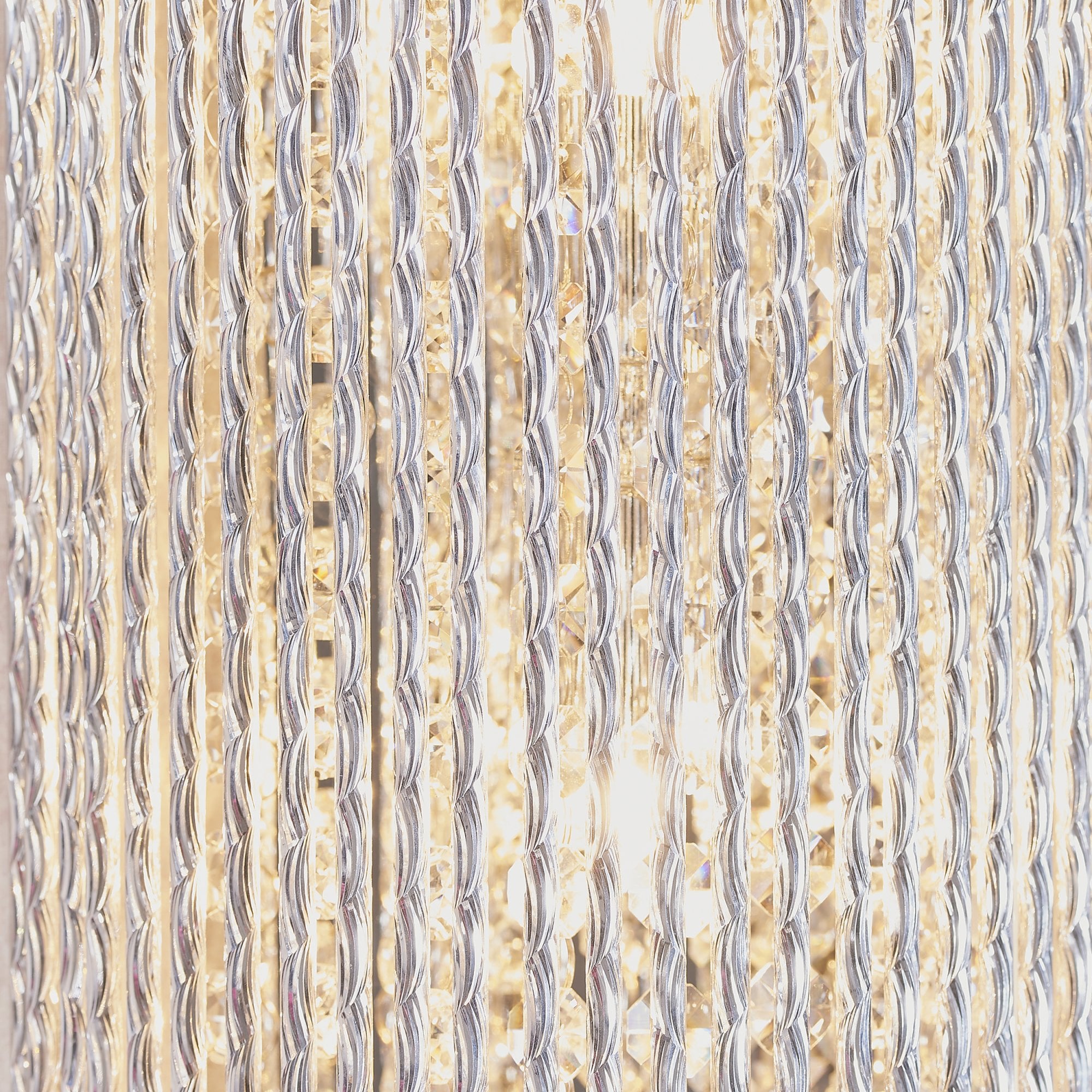 Endon Galina 2 Light Wall Light - Chrome Plate & Clear Crystal