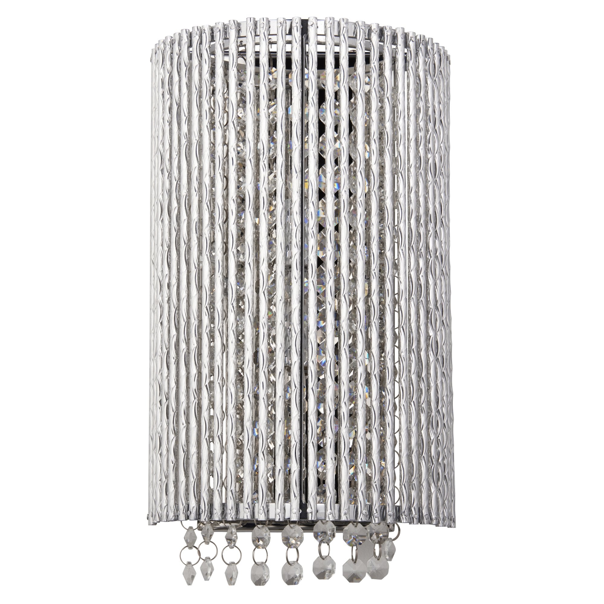 Endon Galina 2 Light Wall Light - Chrome Plate & Clear Crystal