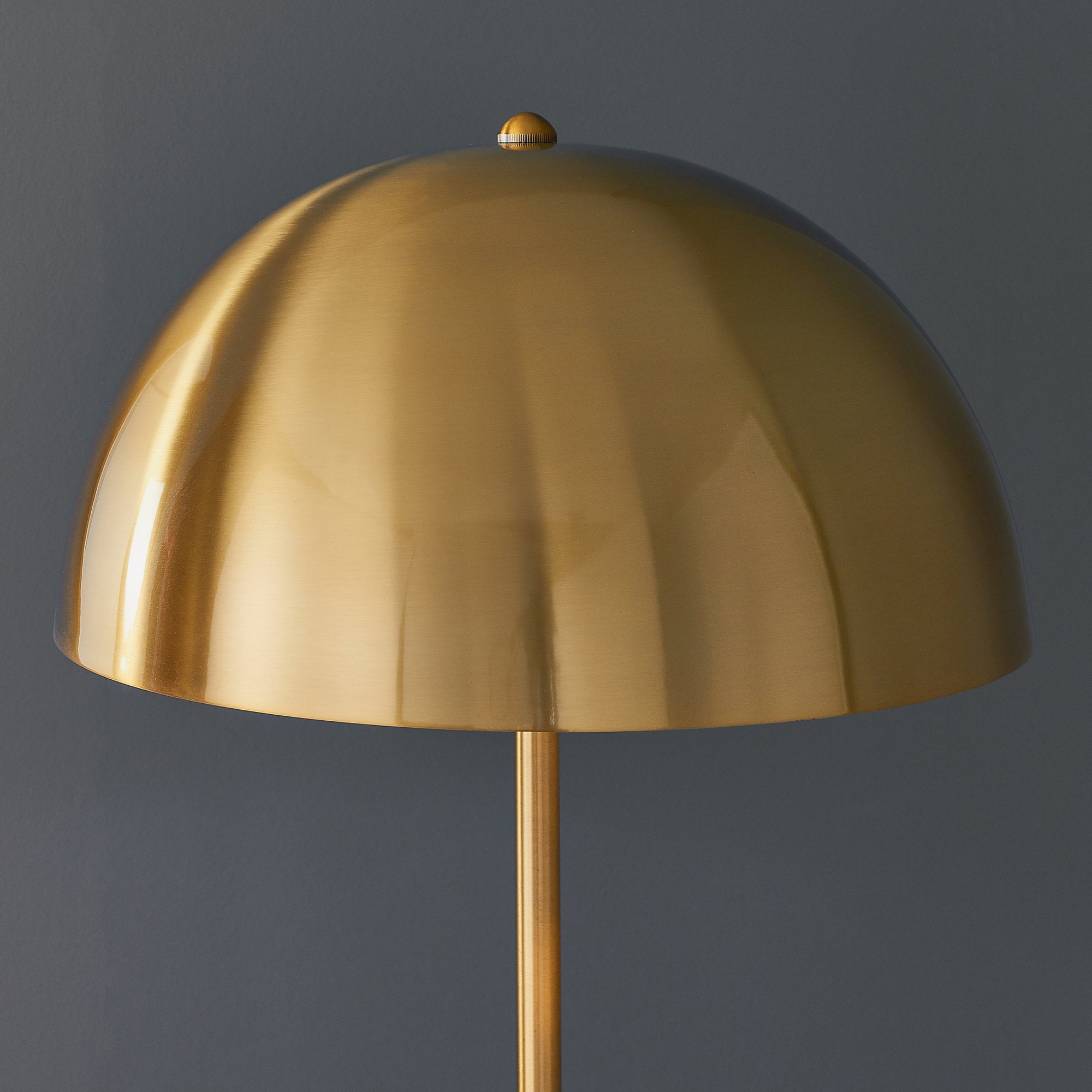 Endon Nova Single Light Floor Lamp - Antique Brass Plate & Gloss White