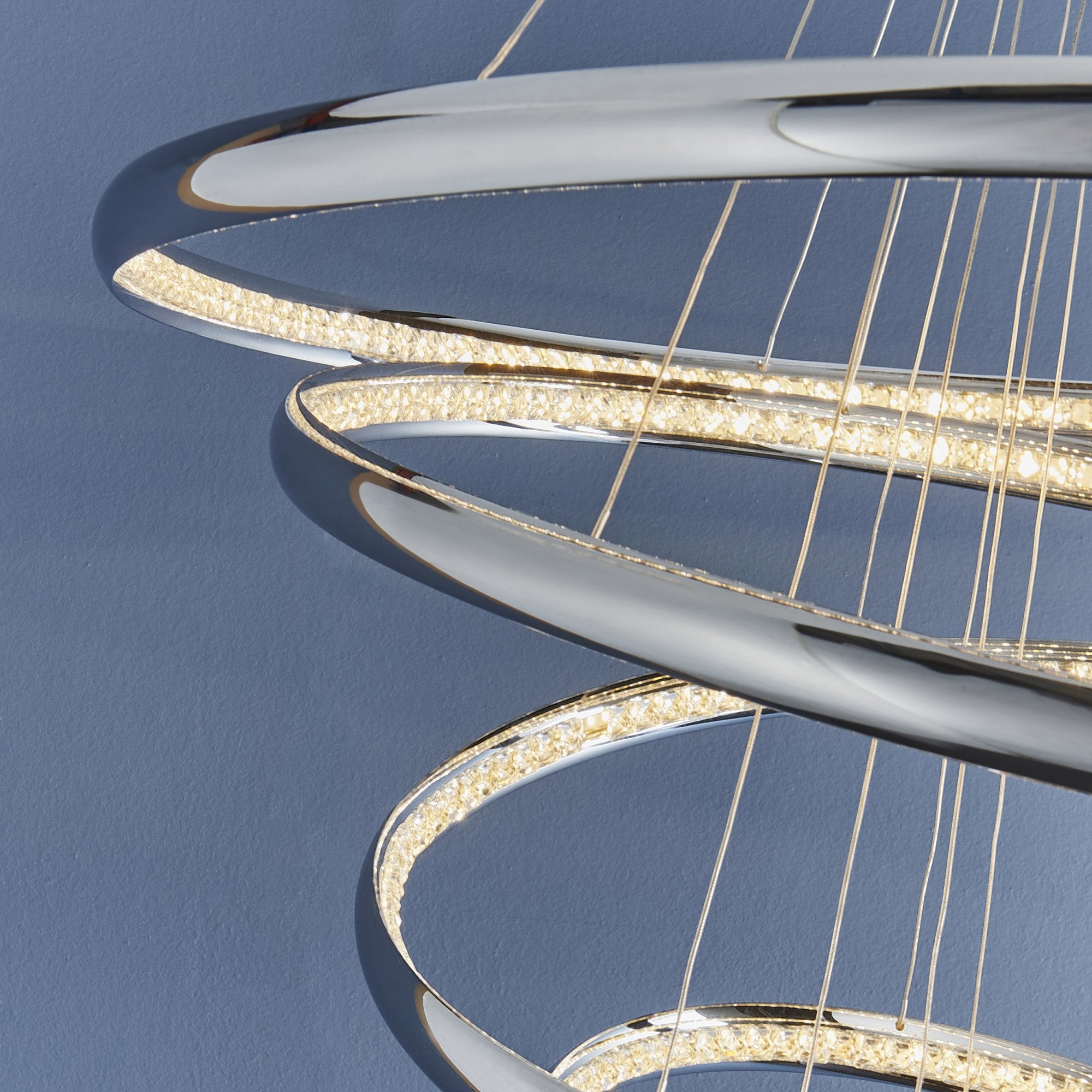 Endon Ozias 5 Light Pendant - Chrome Plate & Clear Crystal