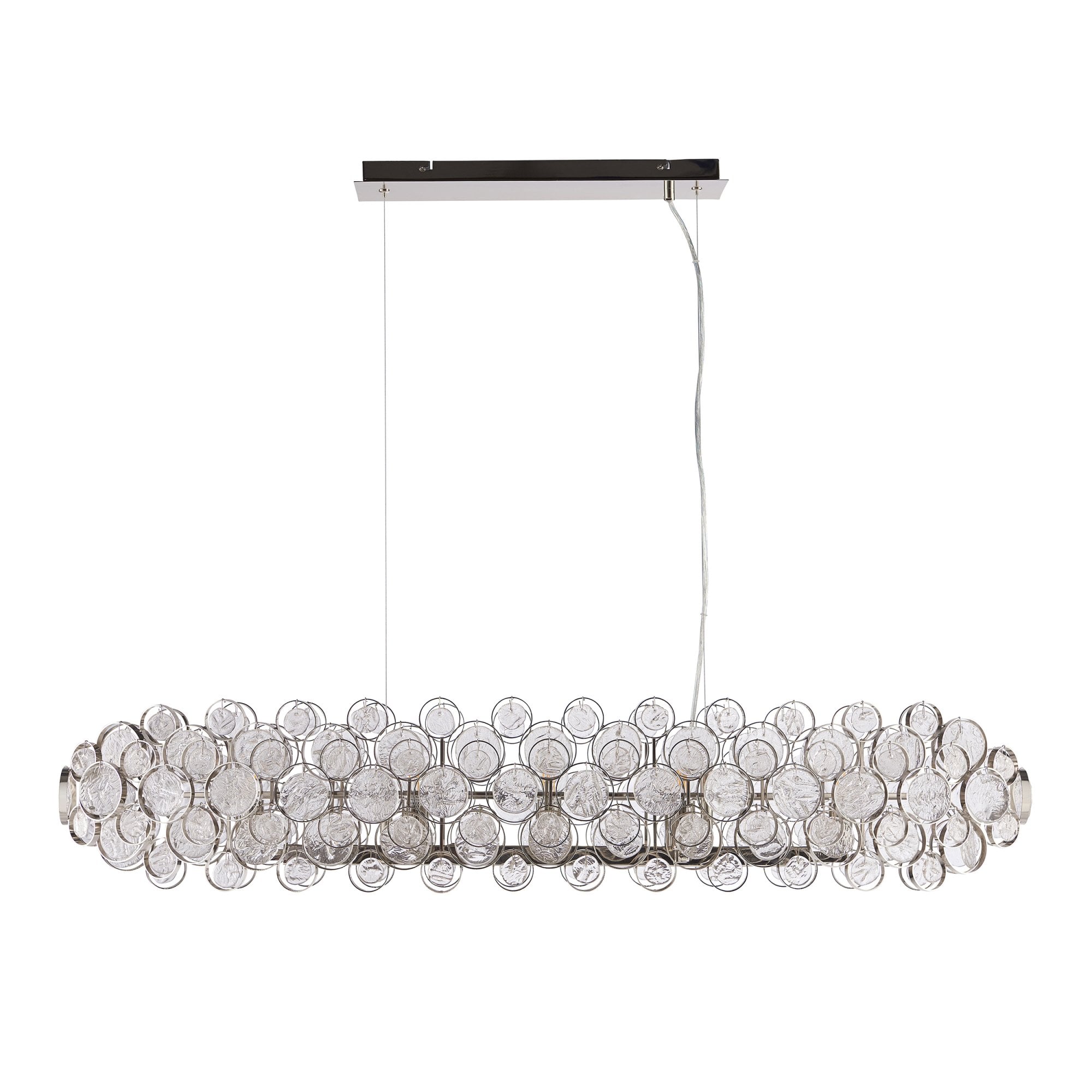 Endon Marella 8 Light Pendant - Bright Nickel Plate & Clear Glass