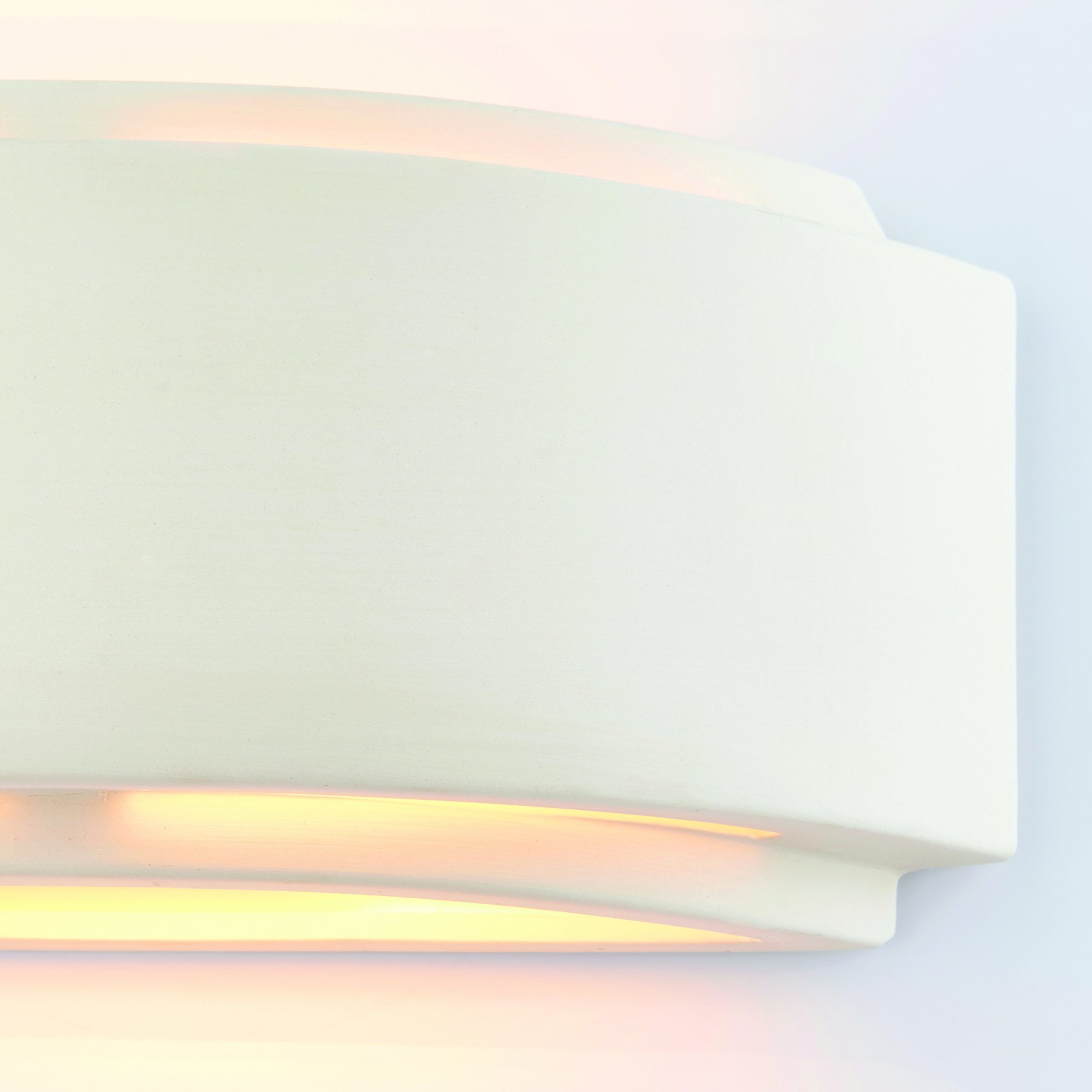 Endon Gianna Single Light Wall Light - Unglazed Ceramic & Gloss White