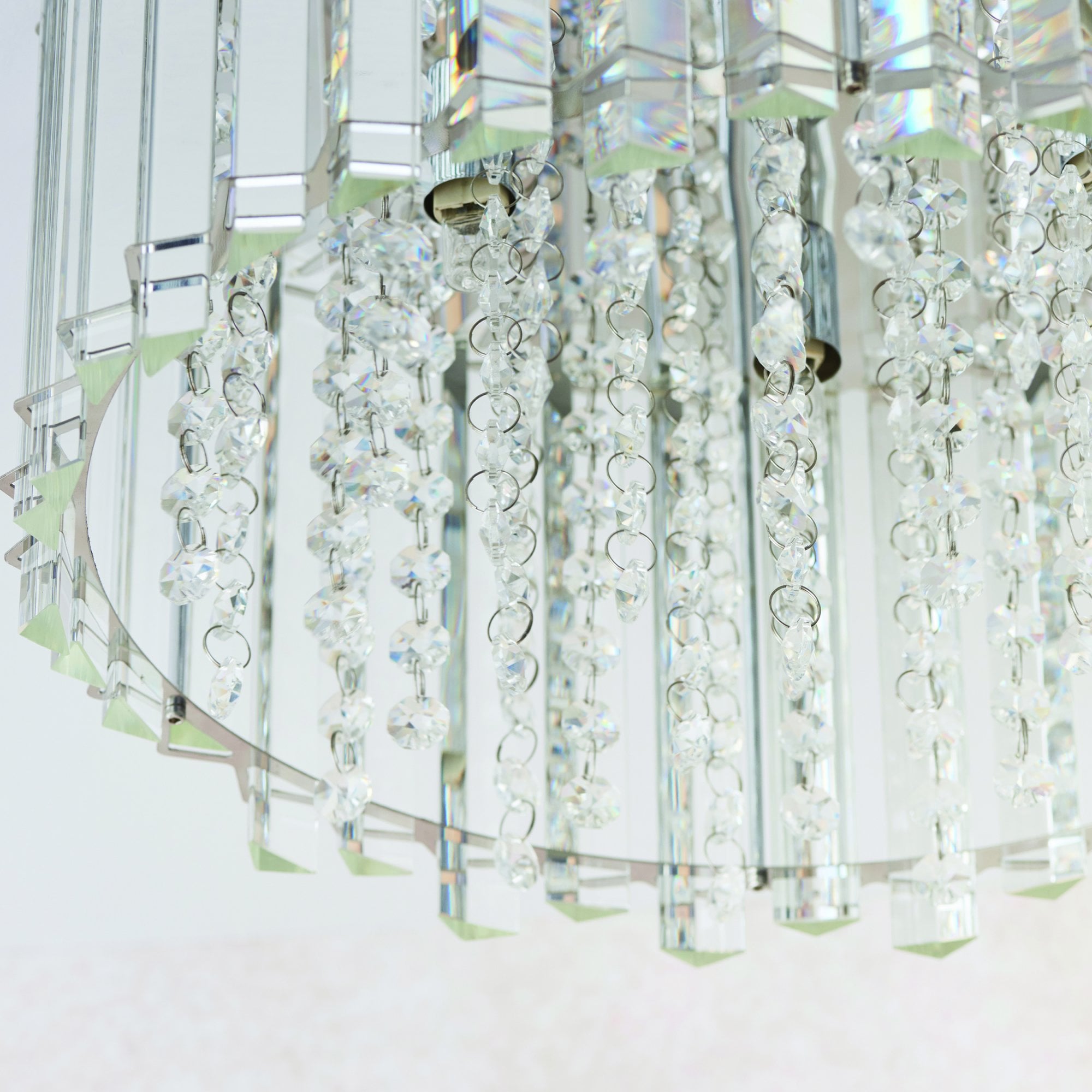 Endon Hanna 4 Light Flush Fitting - Clear Crystal & Chrome Plate