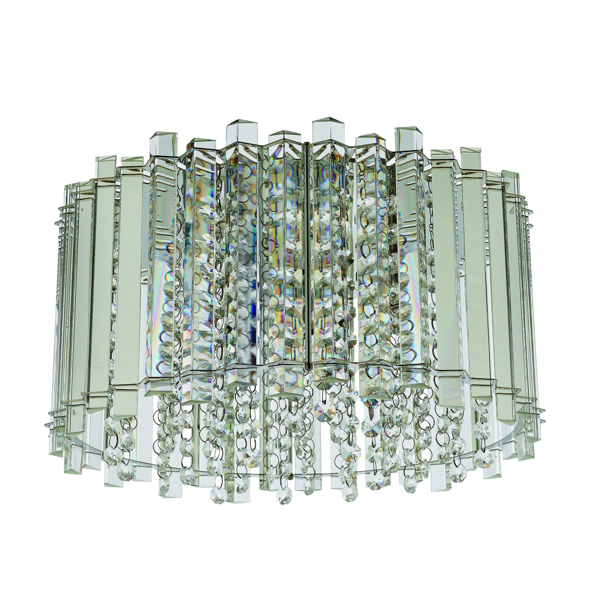 Endon Hanna 4 Light Flush Fitting - Clear Crystal & Chrome Plate