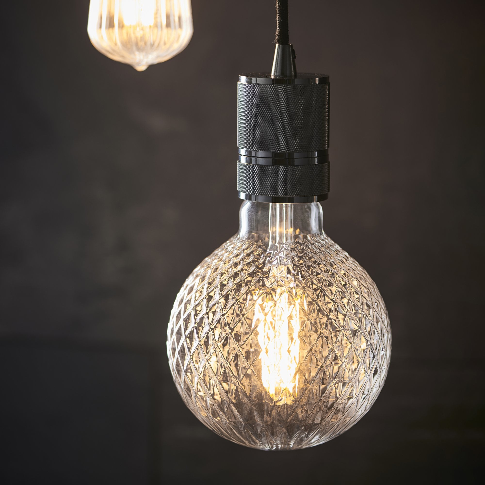 Endon Facet Single E27 LED 4W Bulb - 2200K - Non-Dimmable - Clear Glass