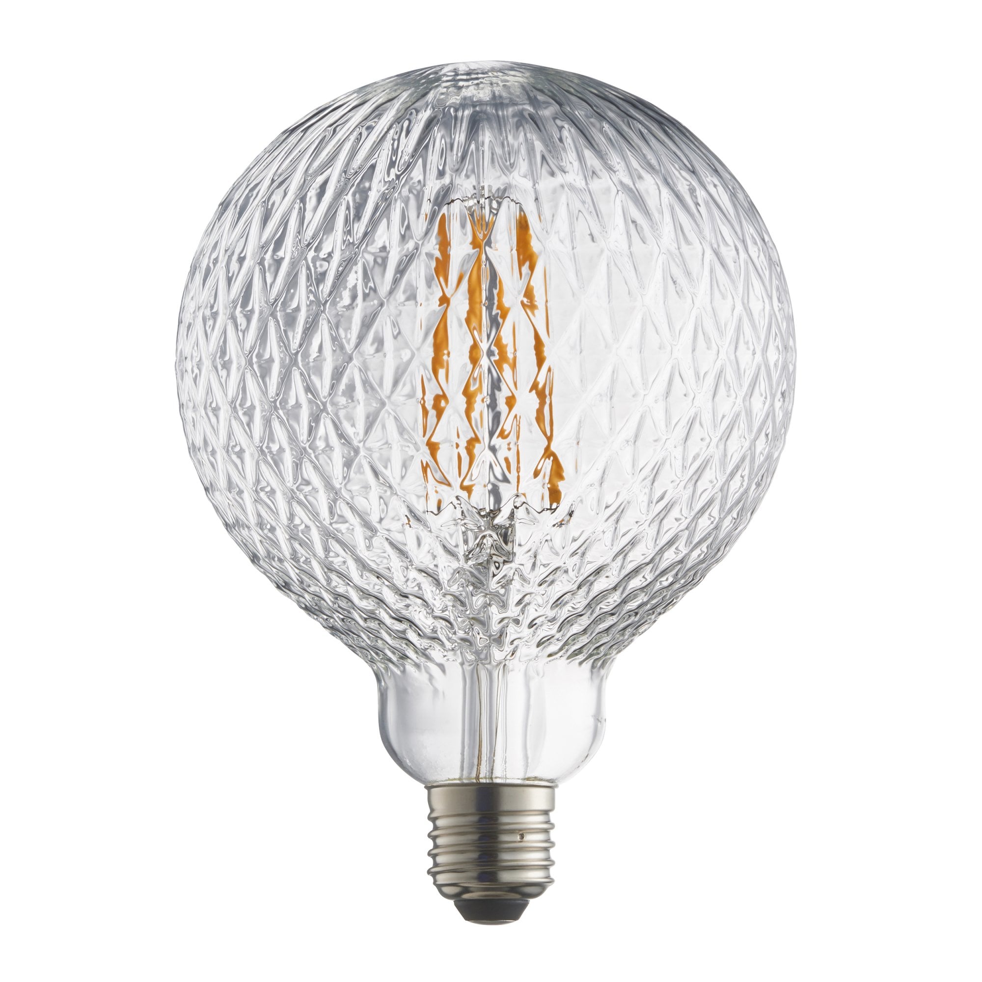 Endon Facet Single E27 LED 4W Bulb - 2200K - Non-Dimmable - Clear Glass