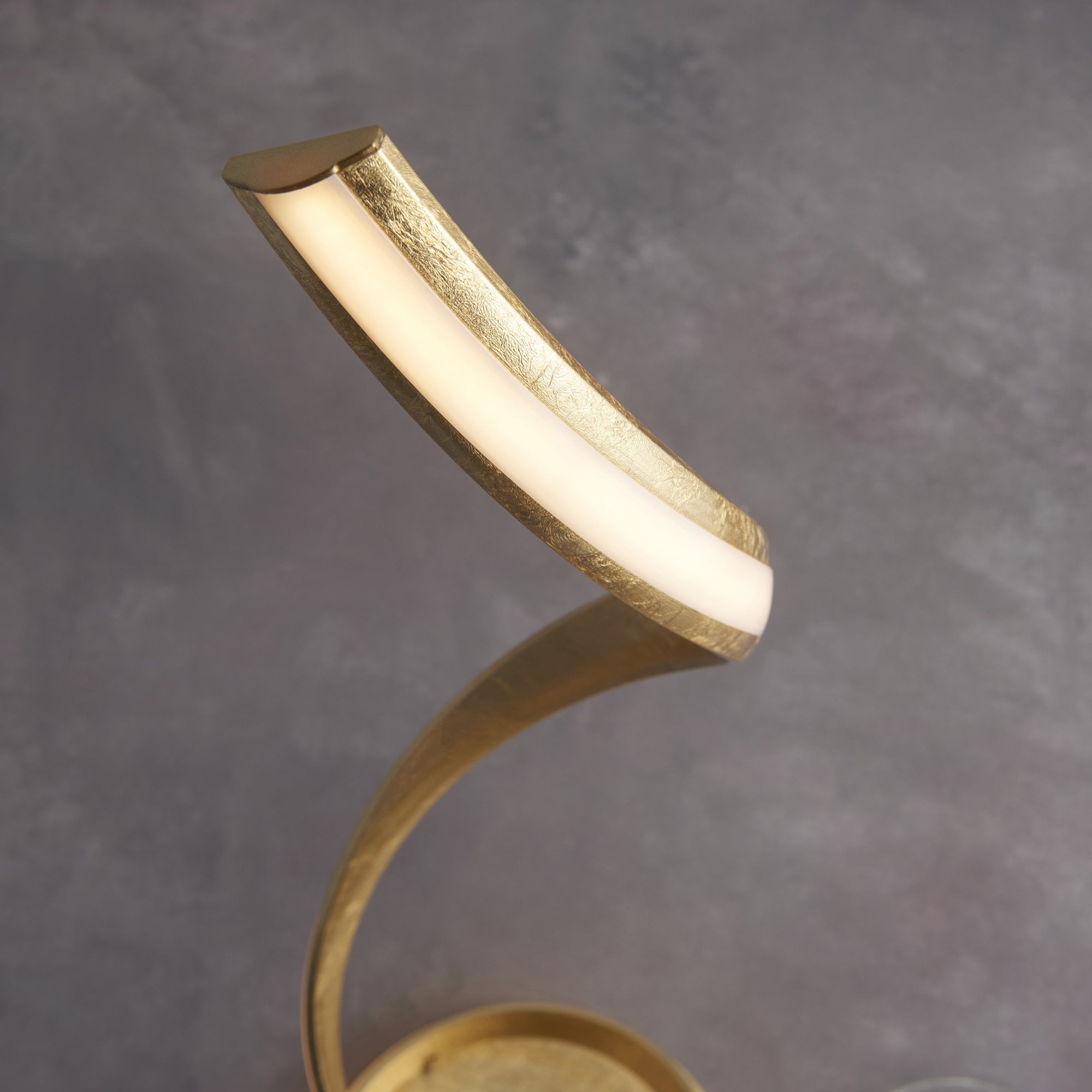 Endon Aria Single Light Floor Lamp - Gold Leaf & White Acrylic