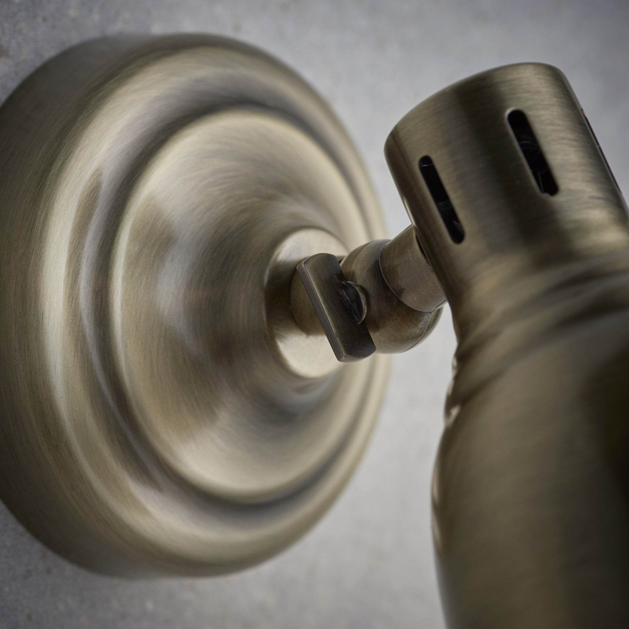 Endon Westbury Single Light Spot Light - Antique Brass Plate