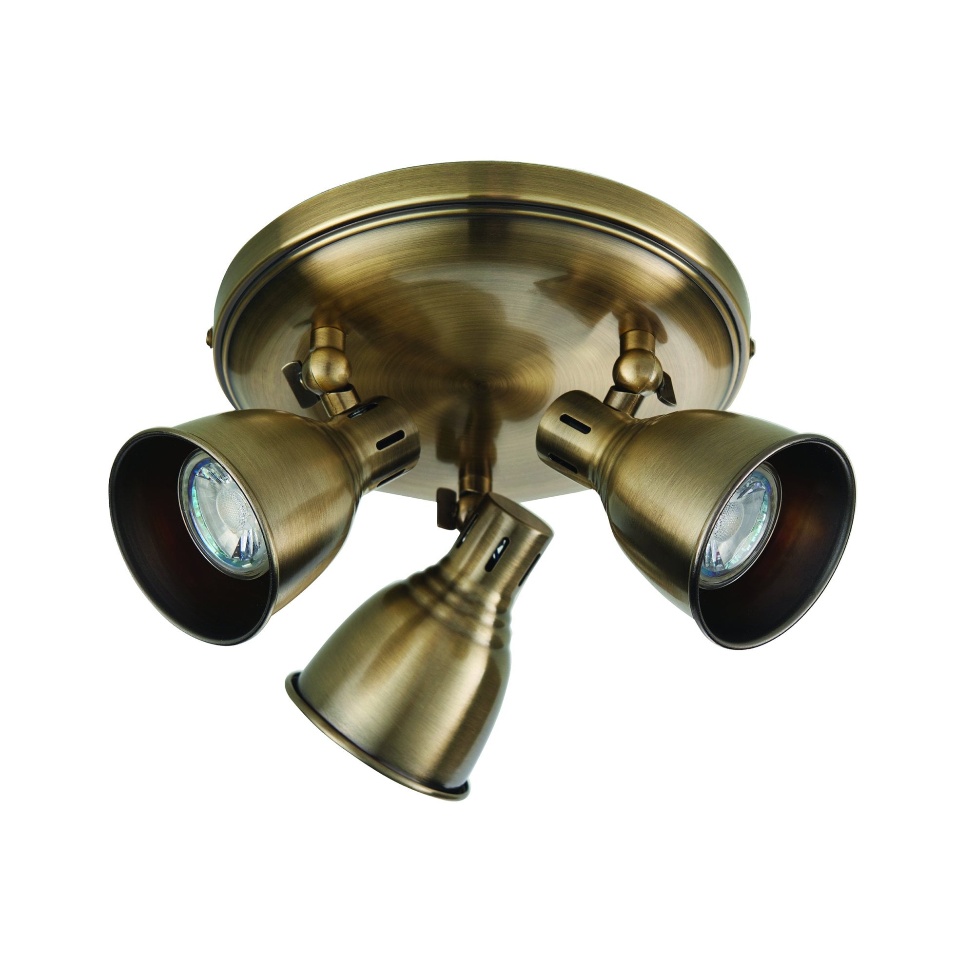 Endon Westbury 3 Light Spot Light - Antique Brass Plate