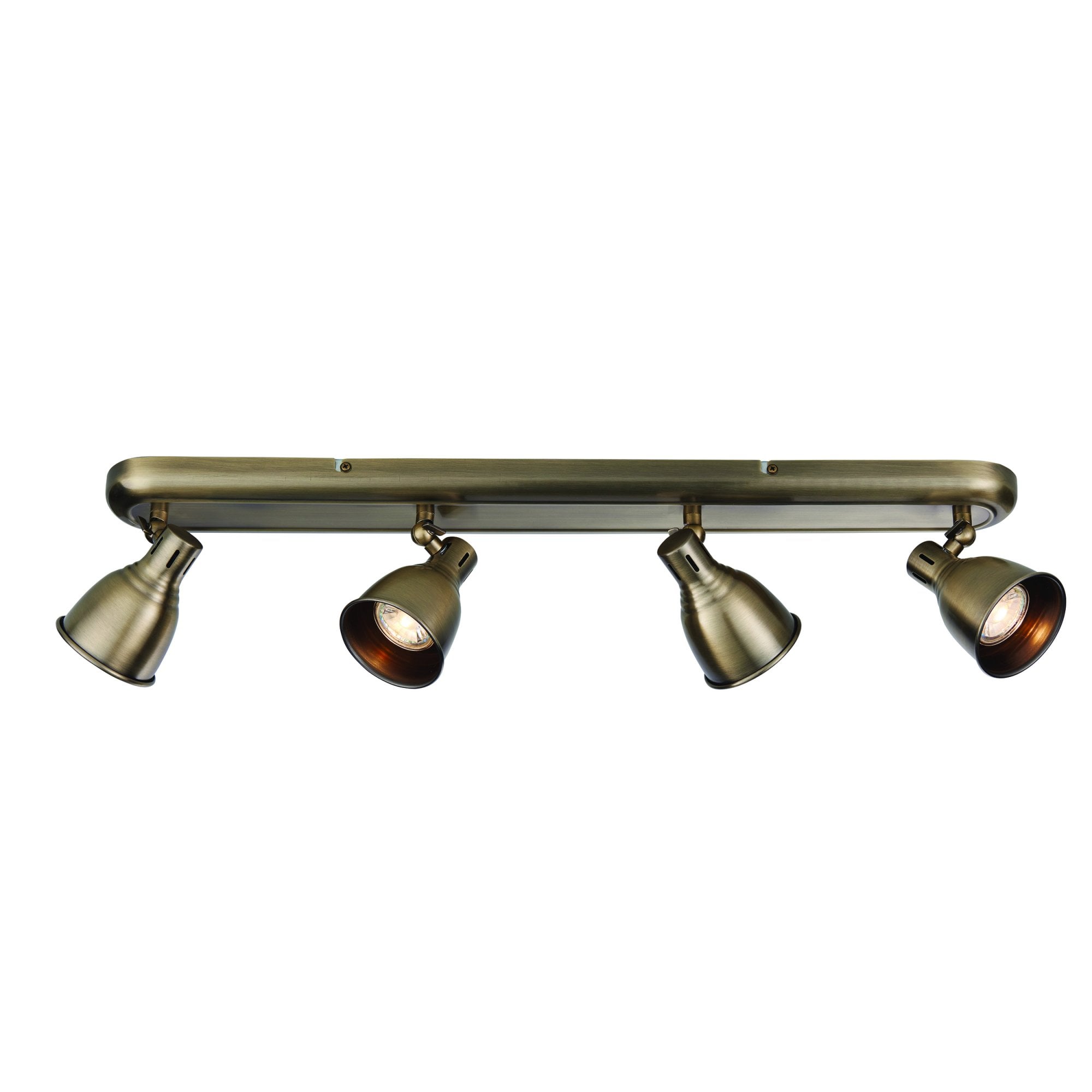 Endon Westbury 4 Light Spot Light - Antique Brass Plate