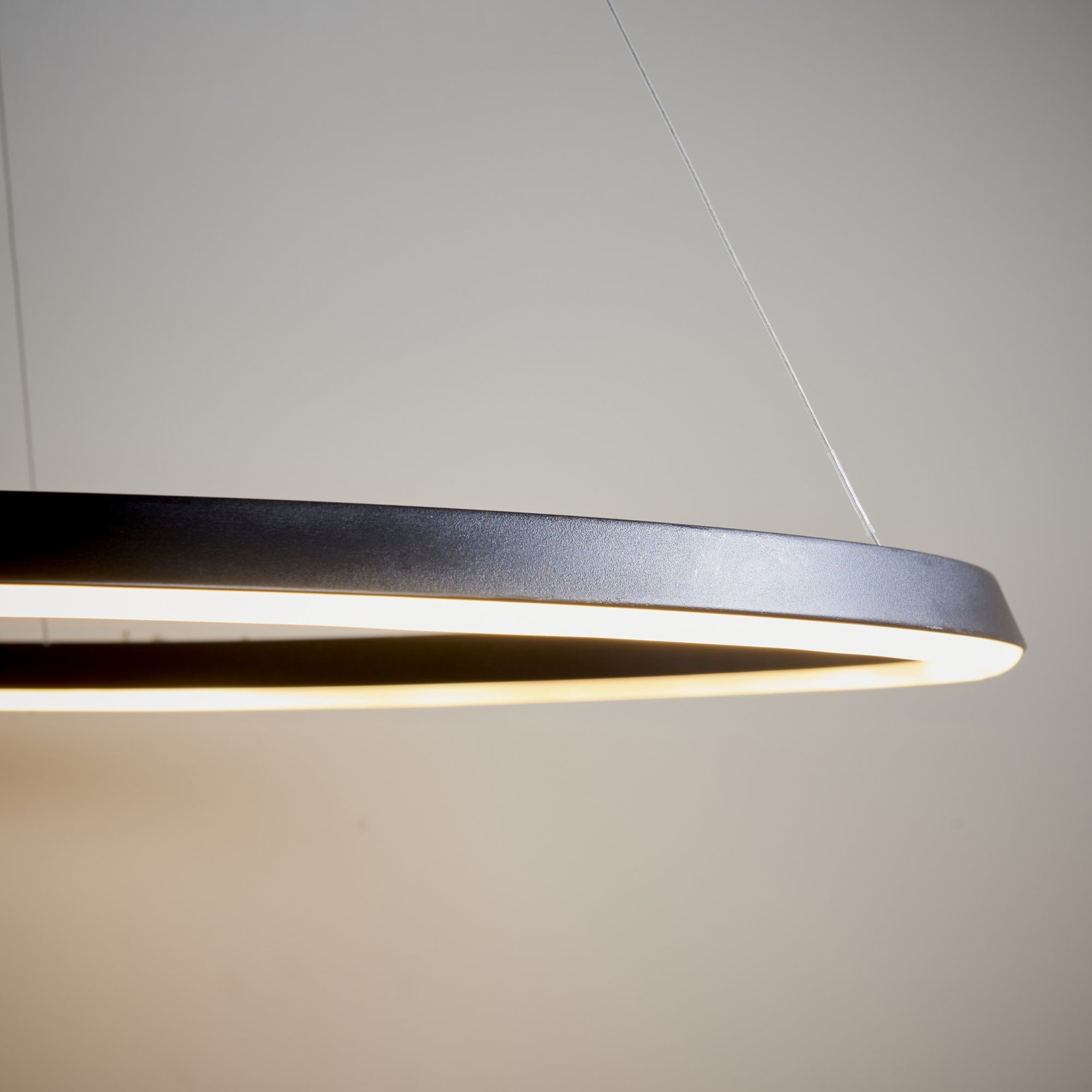 Endon Staten Single Light Pendant - Matt Black & White Silicone