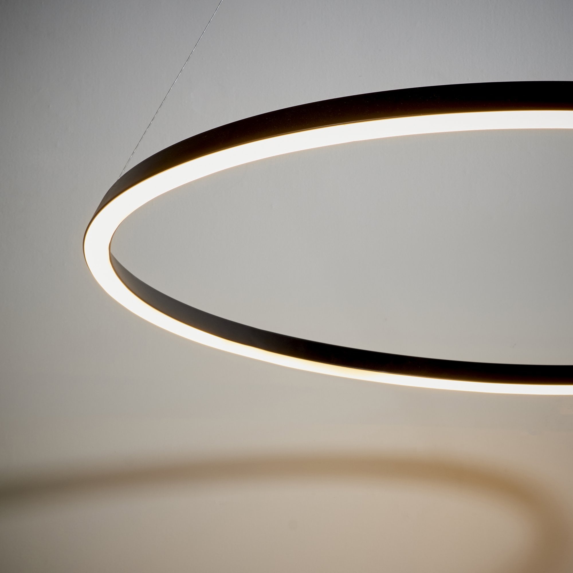 Endon Staten Single Light Pendant - Matt Black & White Silicone