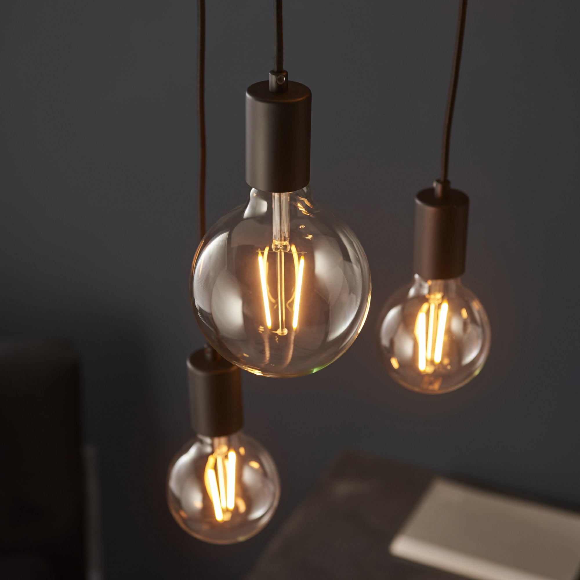 Endon Studio 6 Light Pendant - Matt Black