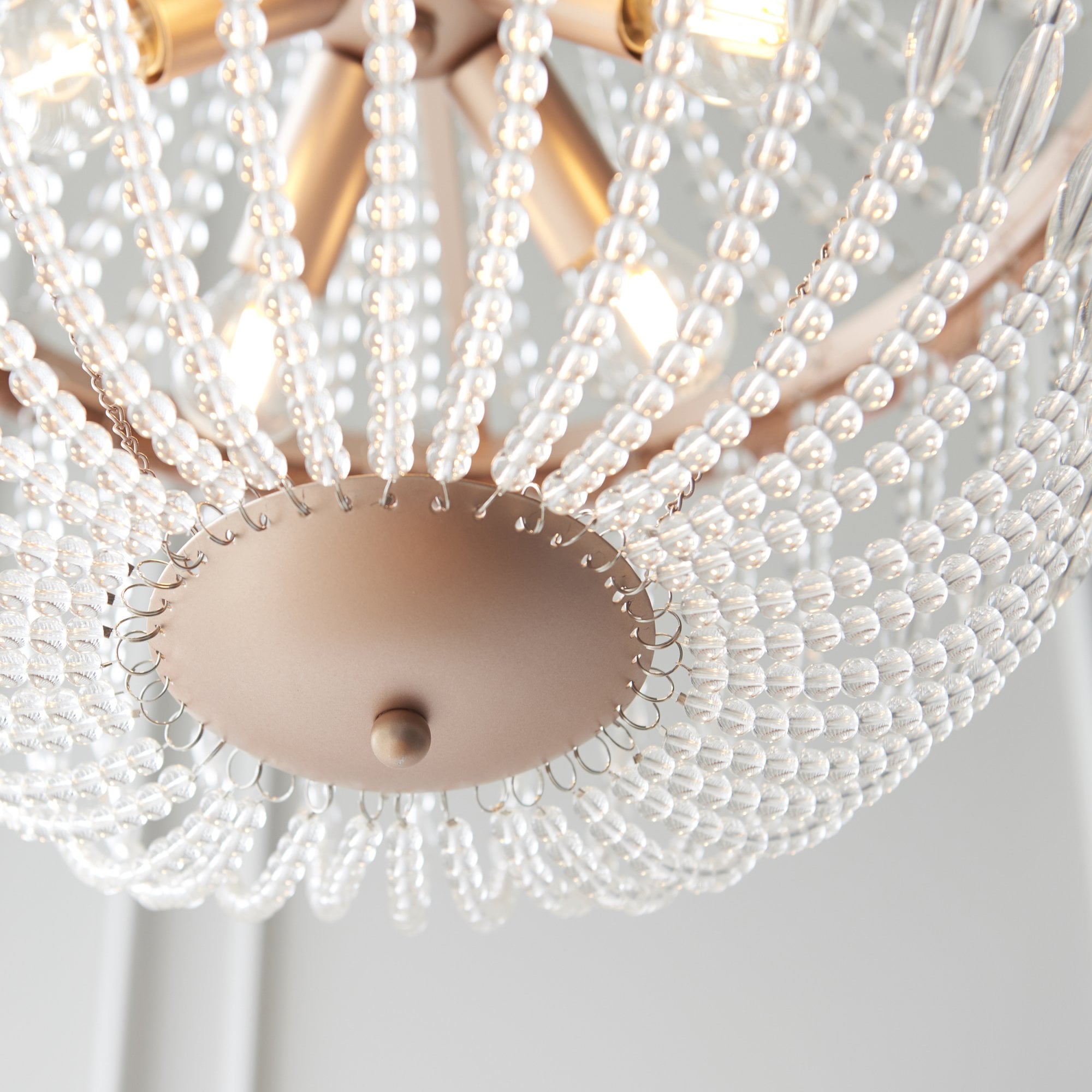 Endon Celine 5 Light Pendant - Rose Gold Paint & Clear Glass