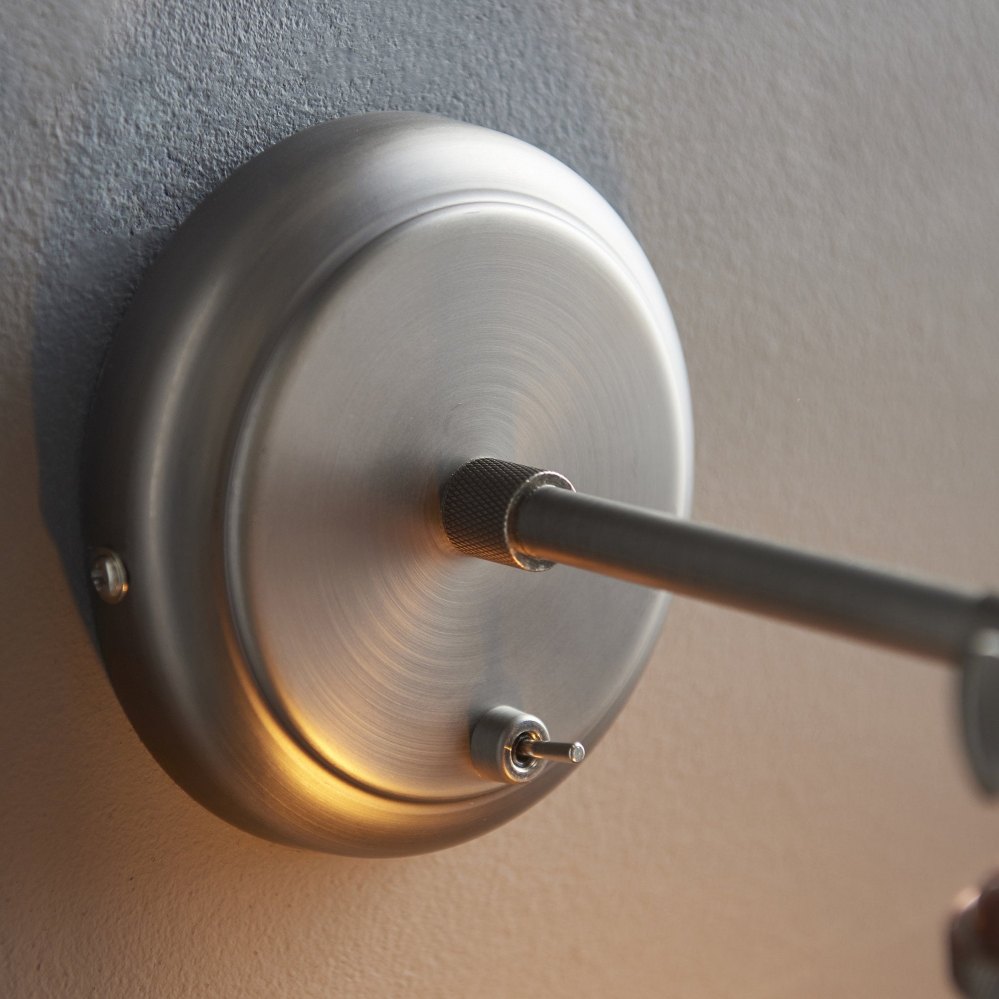 Endon Hal Single Light Wall Light with Glass Shade - Aged Pewter & Aged Copper Plate