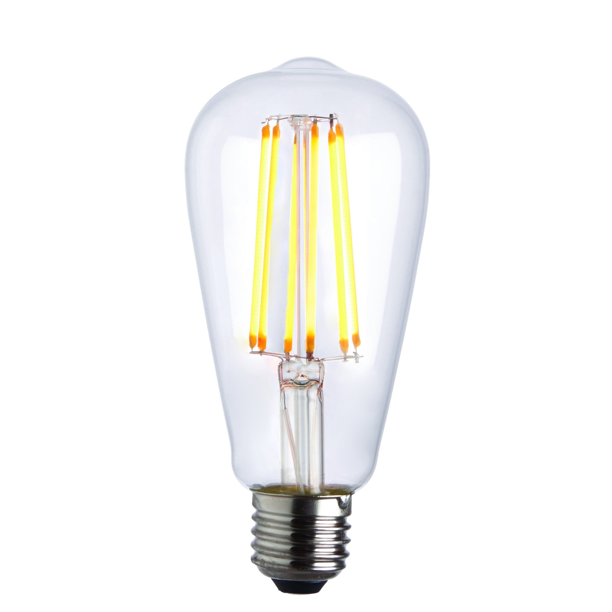 Endon E27 LED 6W Pear Shaped Bulb - 2700K - Dimmable - Clear Glass