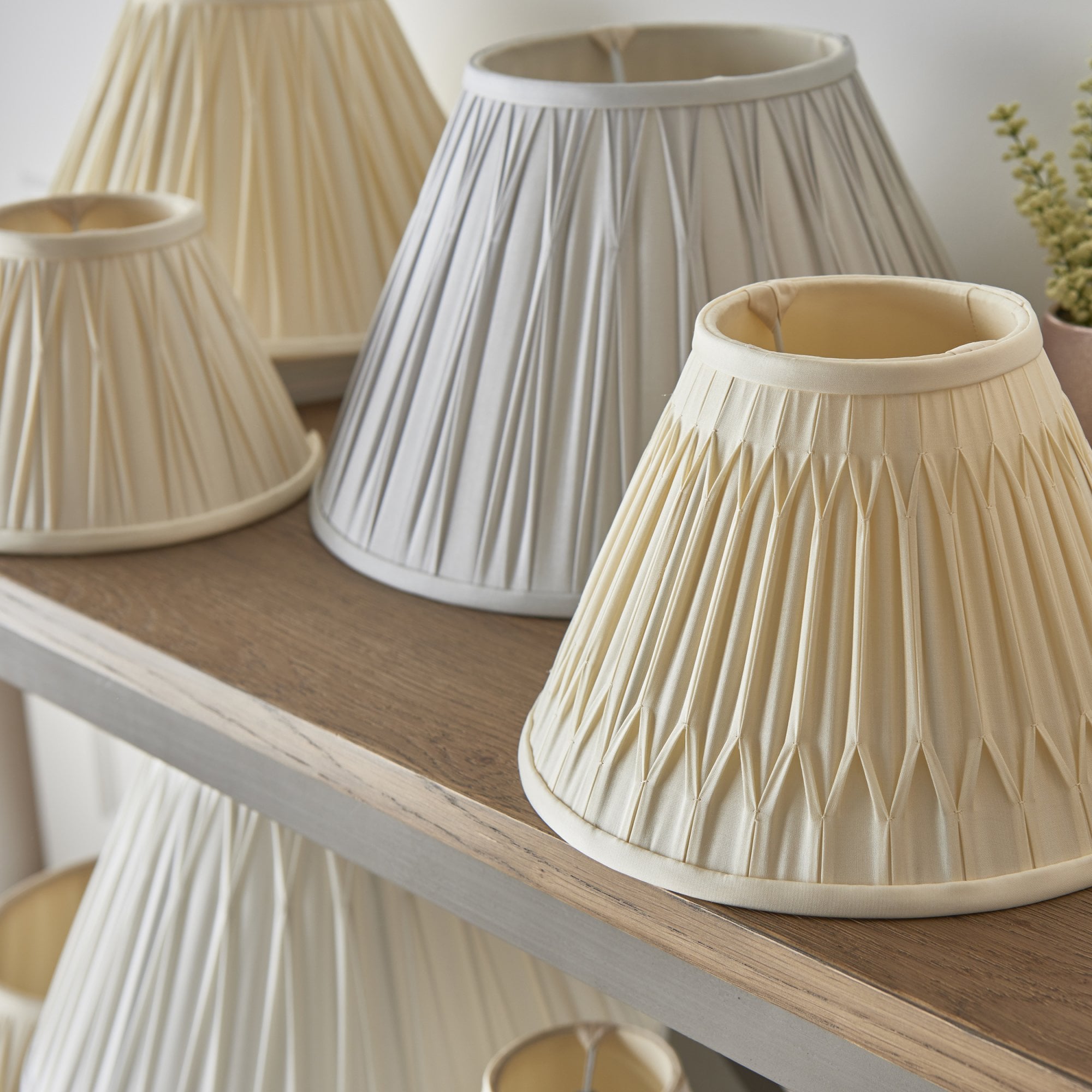 Endon Chatsworth 12" Single Light Shade - Ivory Silk - Shade Only