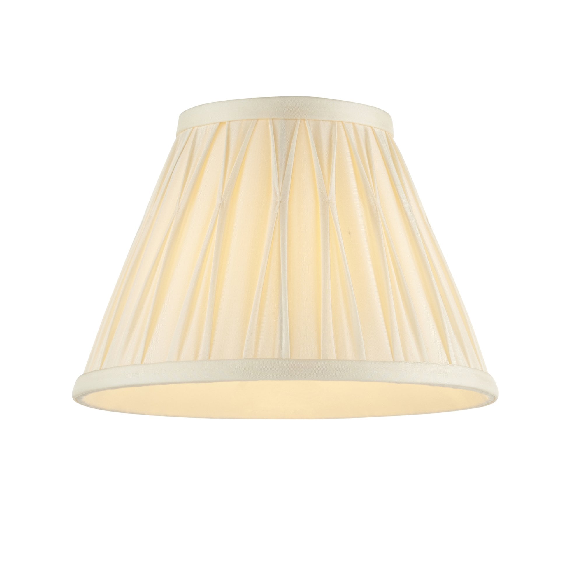 Endon Chatsworth 8" Single Light Shade - Ivory Silk - Shade Only