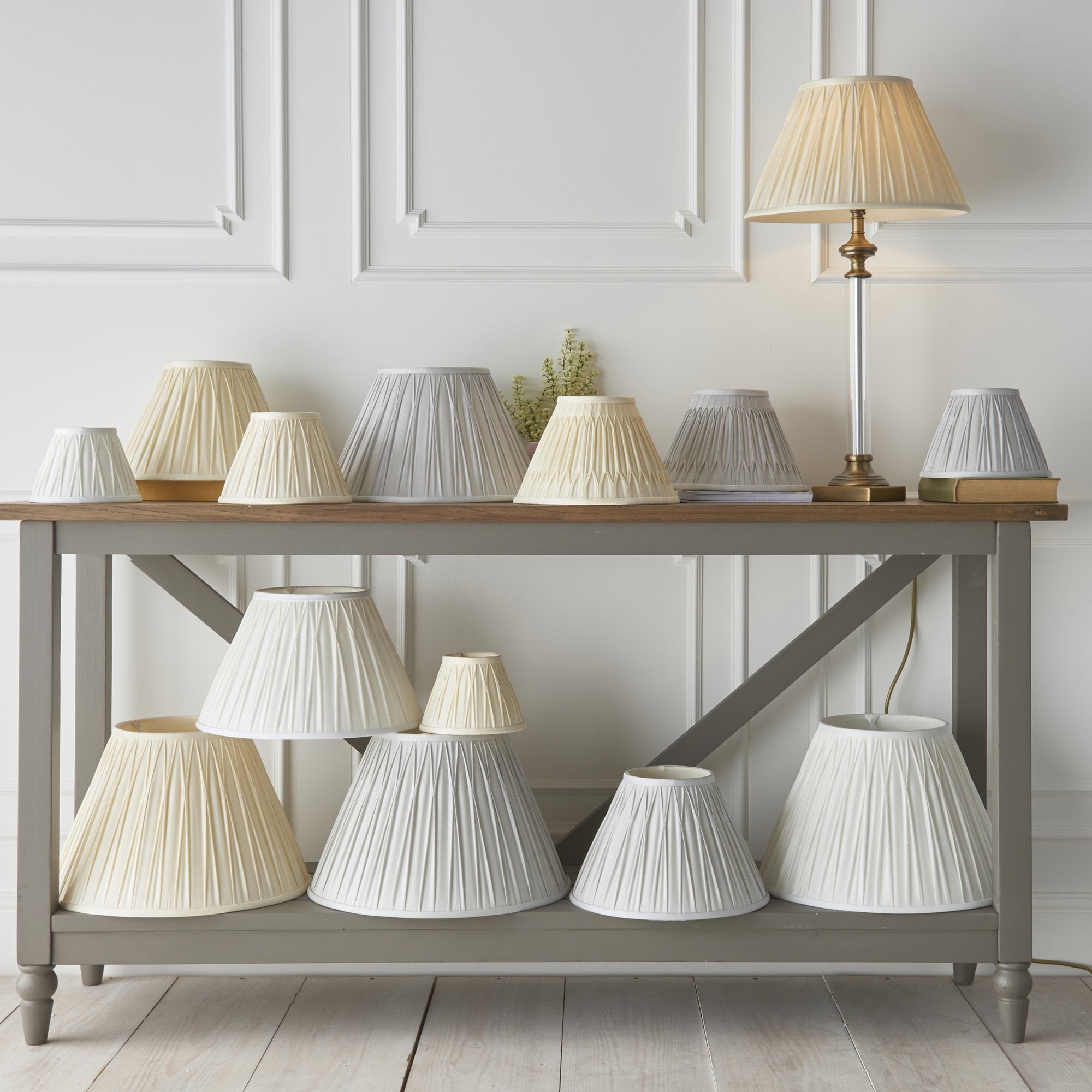 Endon Chatsworth 8" Single Light Shade - Ivory Silk - Shade Only