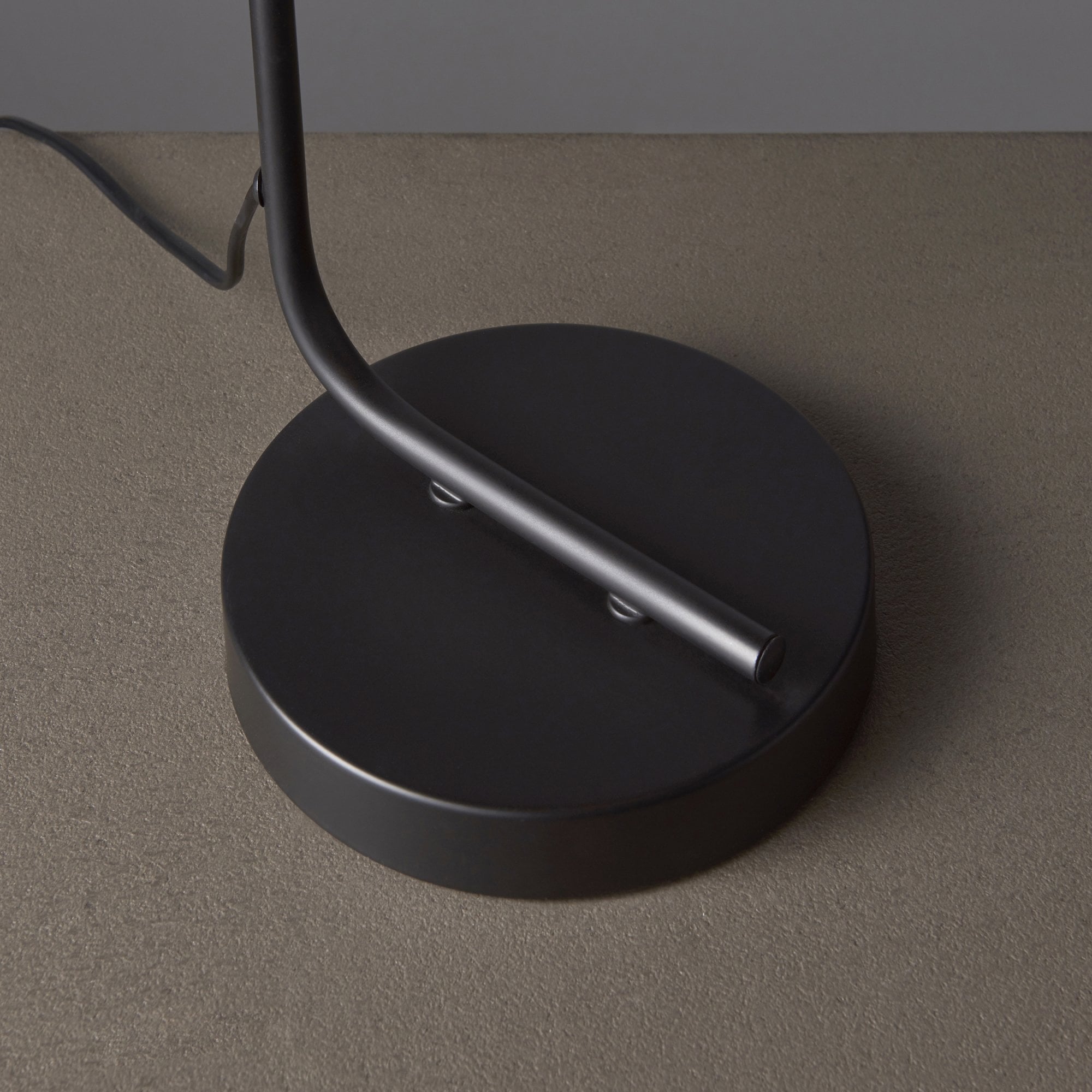 Endon Toledo Single Light Table Lamp - Matt Black & Clear Glass