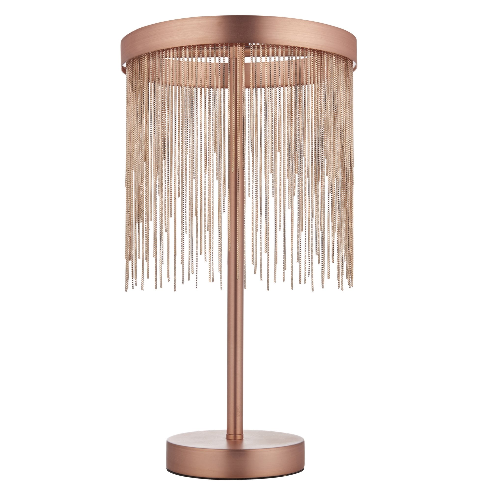 Endon Zelma Single Light Table Lamp - Brushed Copper Plate & Copper