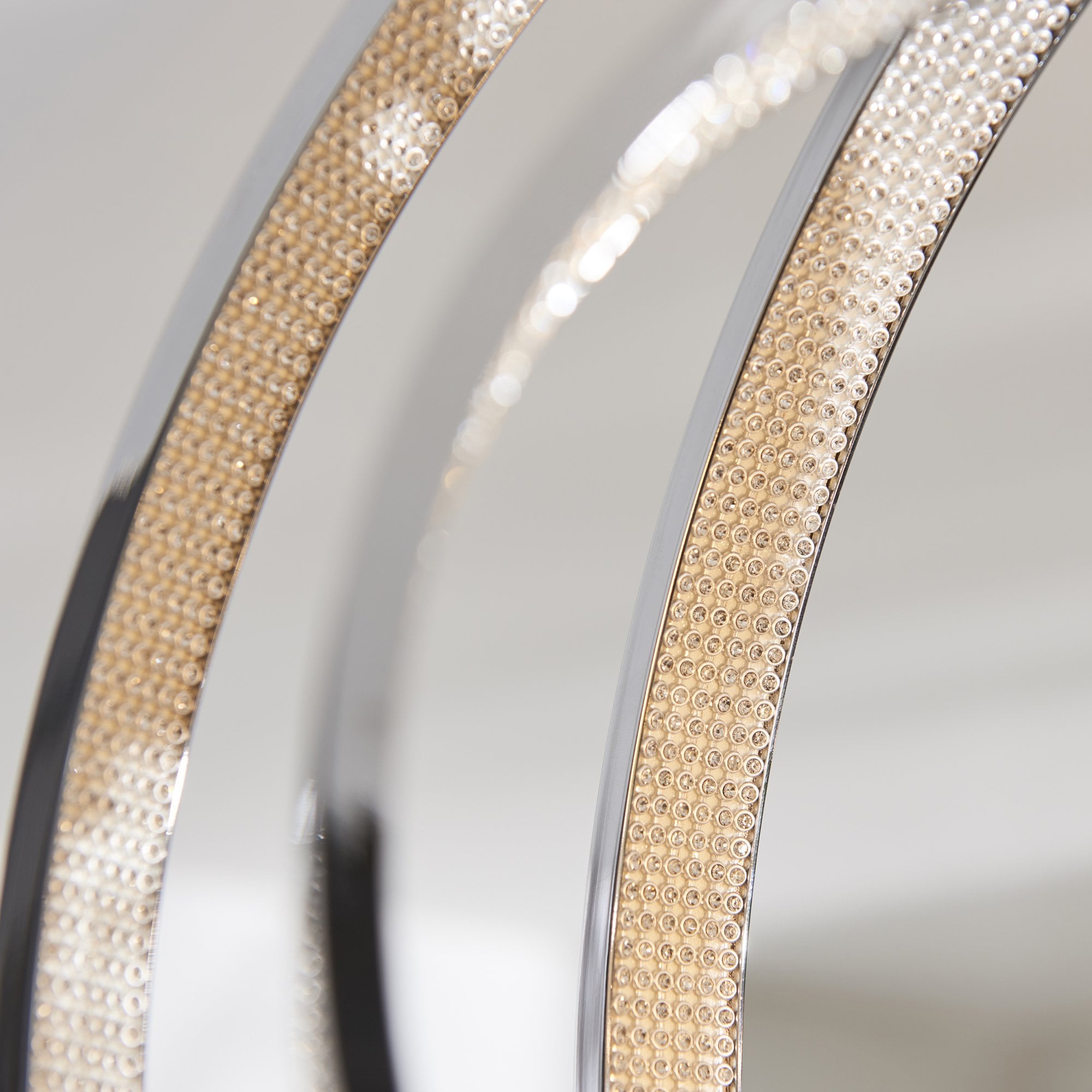 Endon Merola Single Light Semi Flush - Chrome Plate & Clear Faceted Acrylic