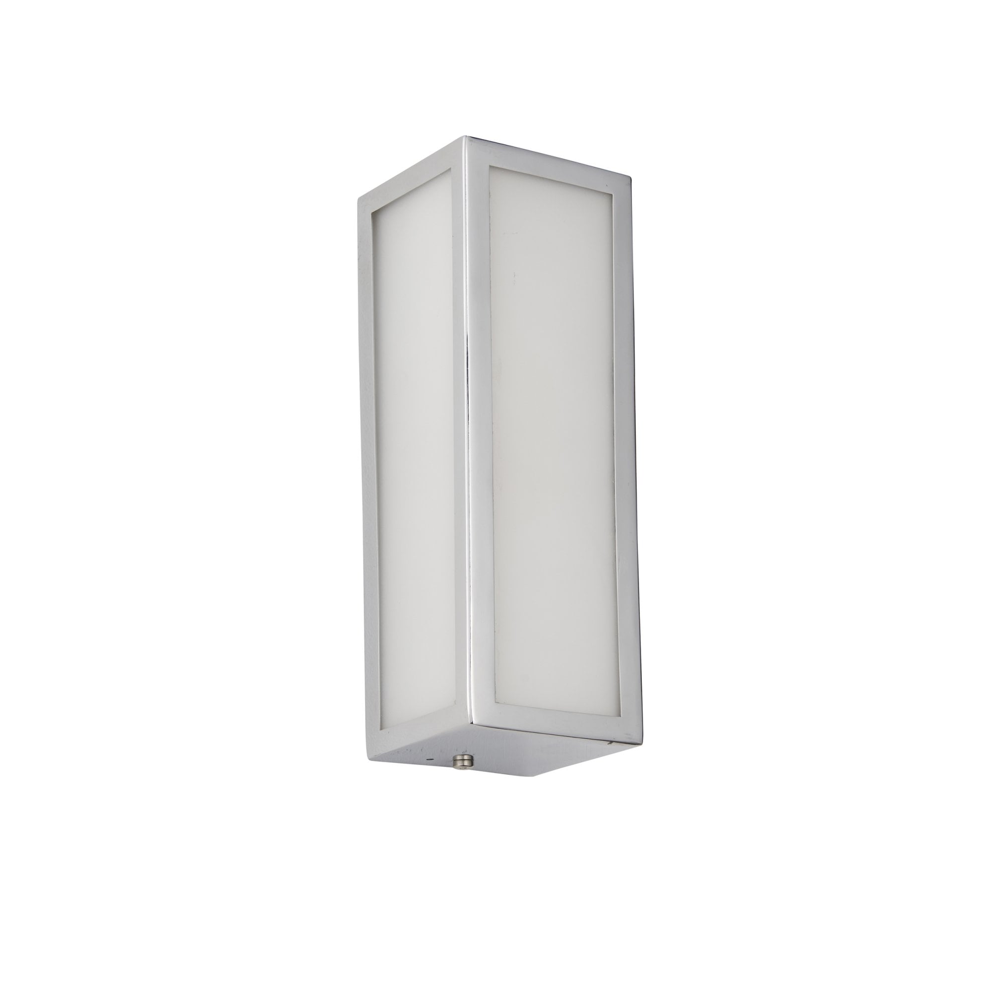 Endon Newham Single Light Wall - Chrome Plate & Frosted Glass