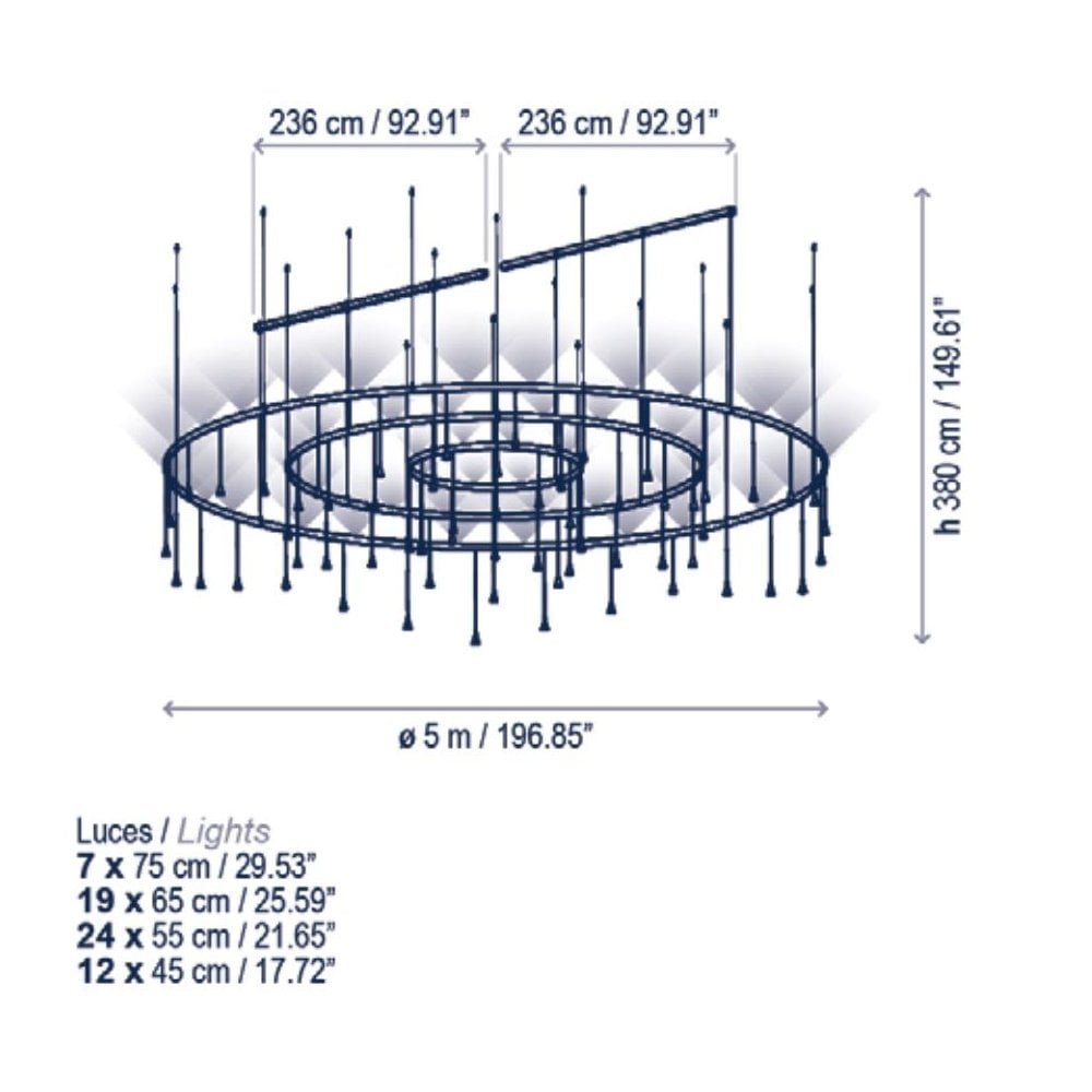 Bover Skybell Circle S/62L Pendant