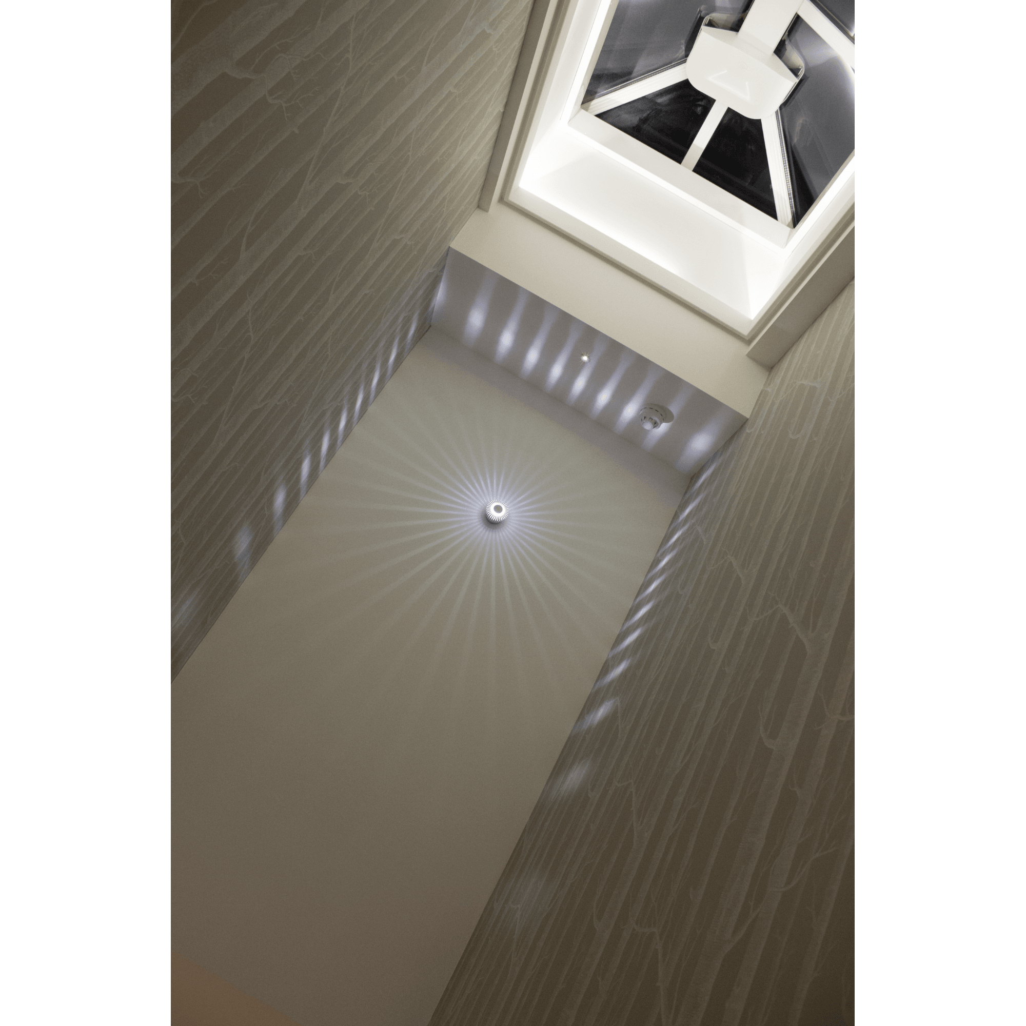 Collingwood WL041 IP Straight to Mains Fan Effect LED Wall Light - Anodised Aluminium