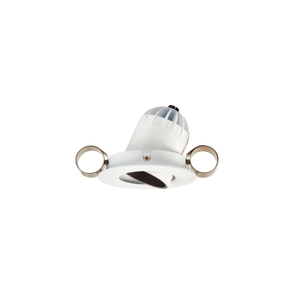 Collingwood 1901 Adjustable Round Downlight - White Housing/Black Baffle (Fire-Rated)