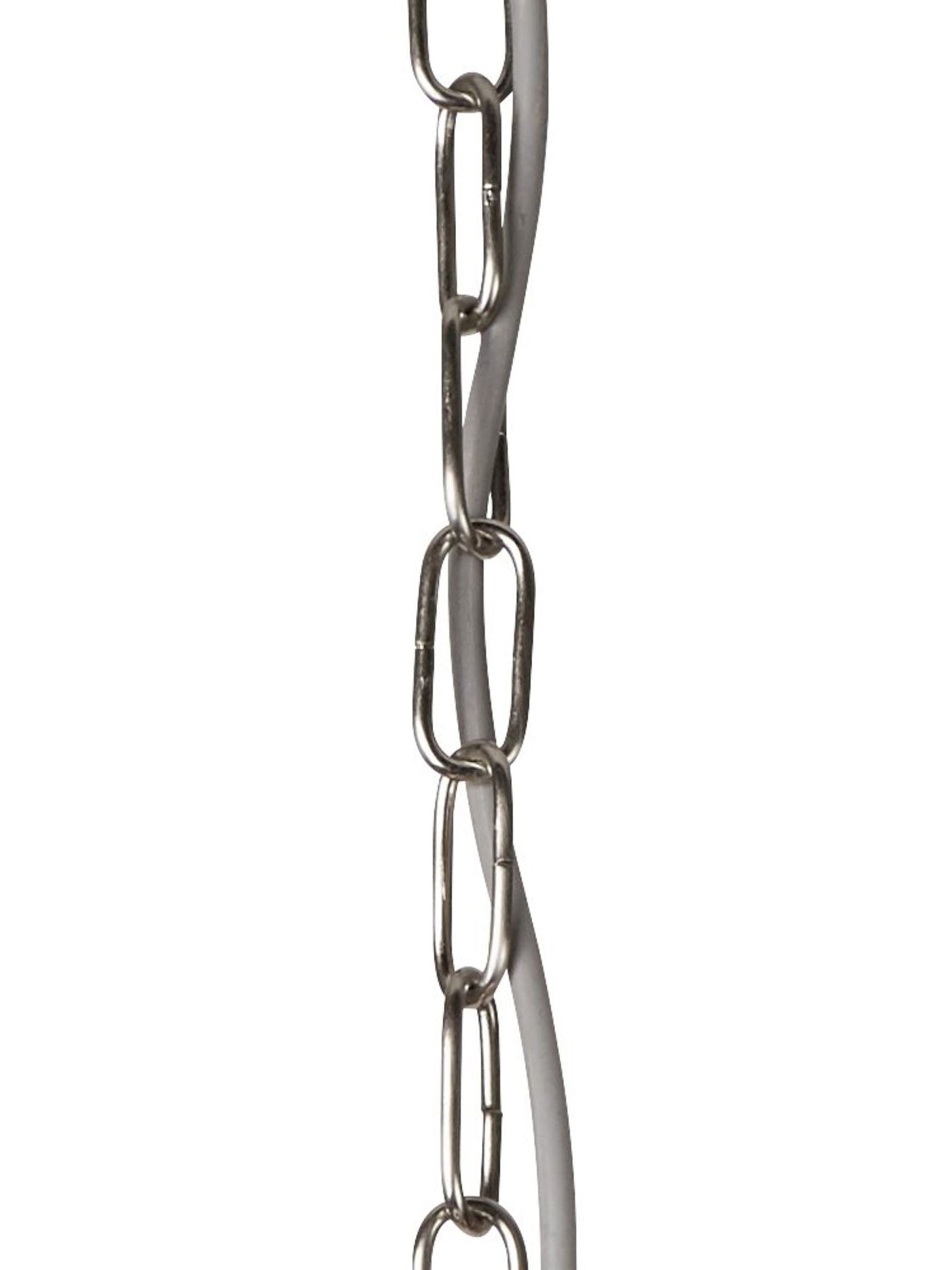 Searchlight Beech II Single Pendant - Satin Silver & Holophane Glass