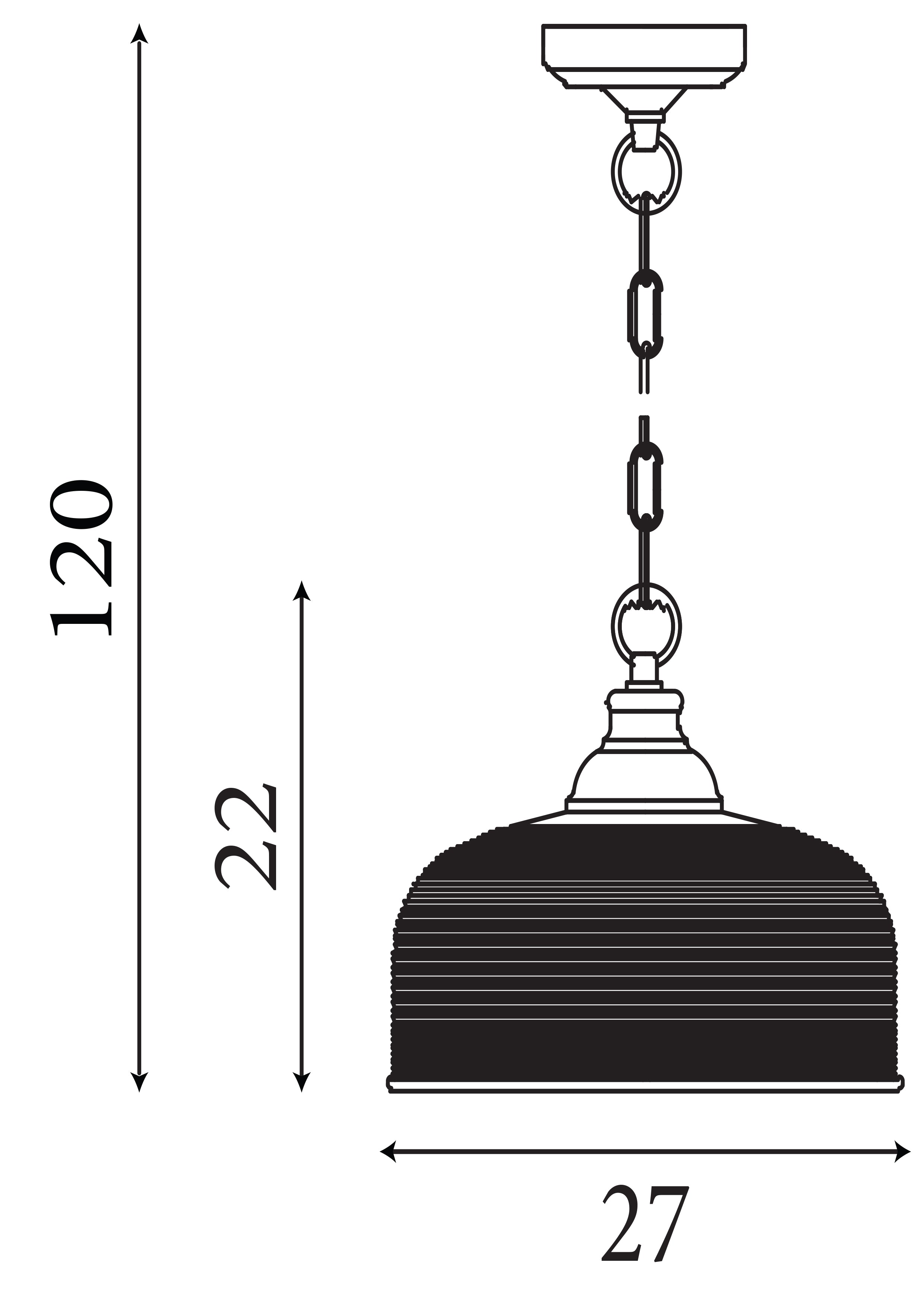 Searchlight Beech II Single Pendant - Satin Silver & Holophane Glass