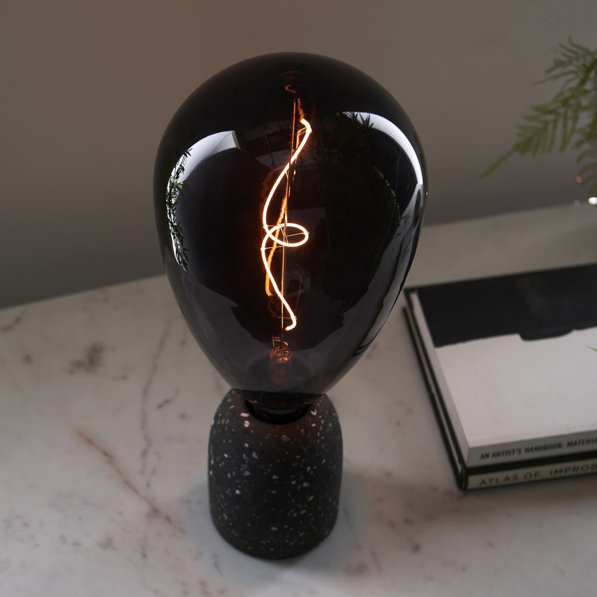 Endon Wisp E27 LED 4W Filament Bulb - 1800K - Non-Dimmable - Smoked Glass