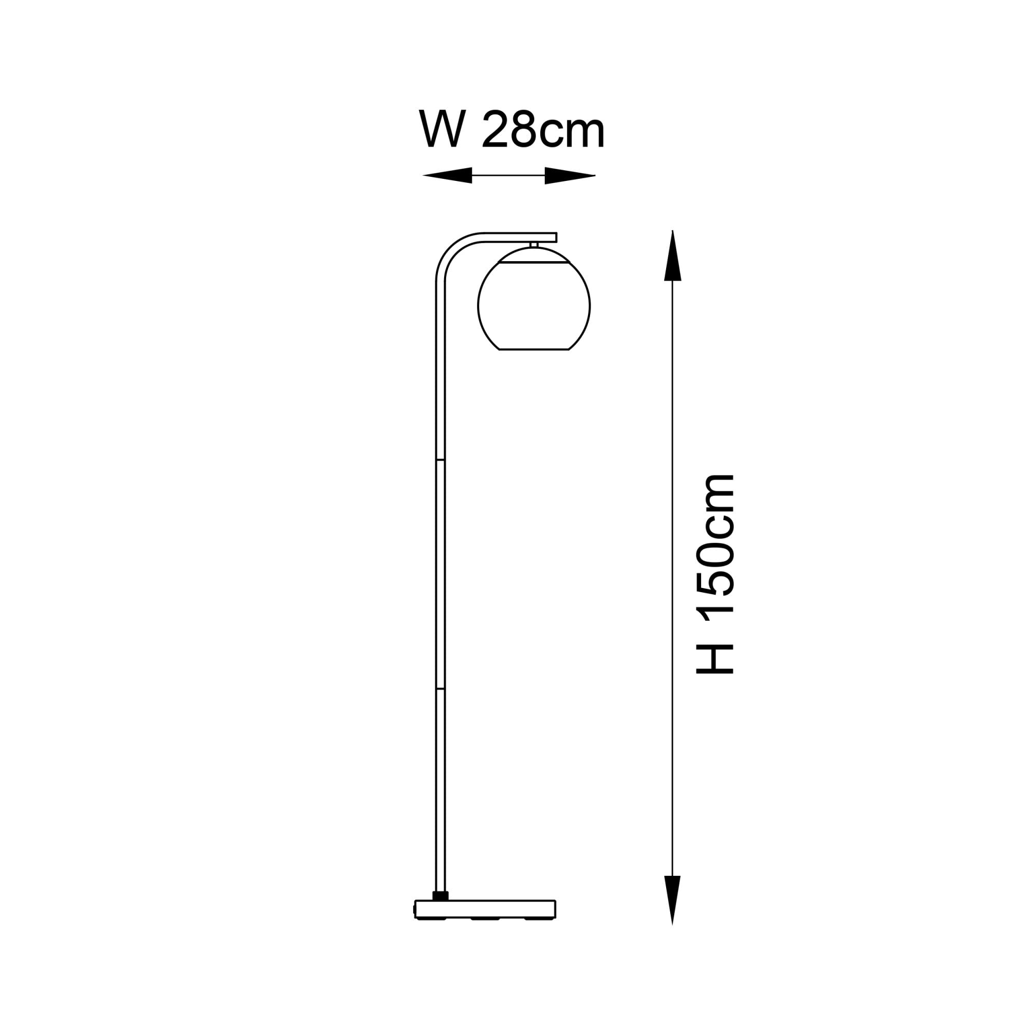 Endon Dimple Single Floor Lamp - Champagne Lustre & Brushed Brass