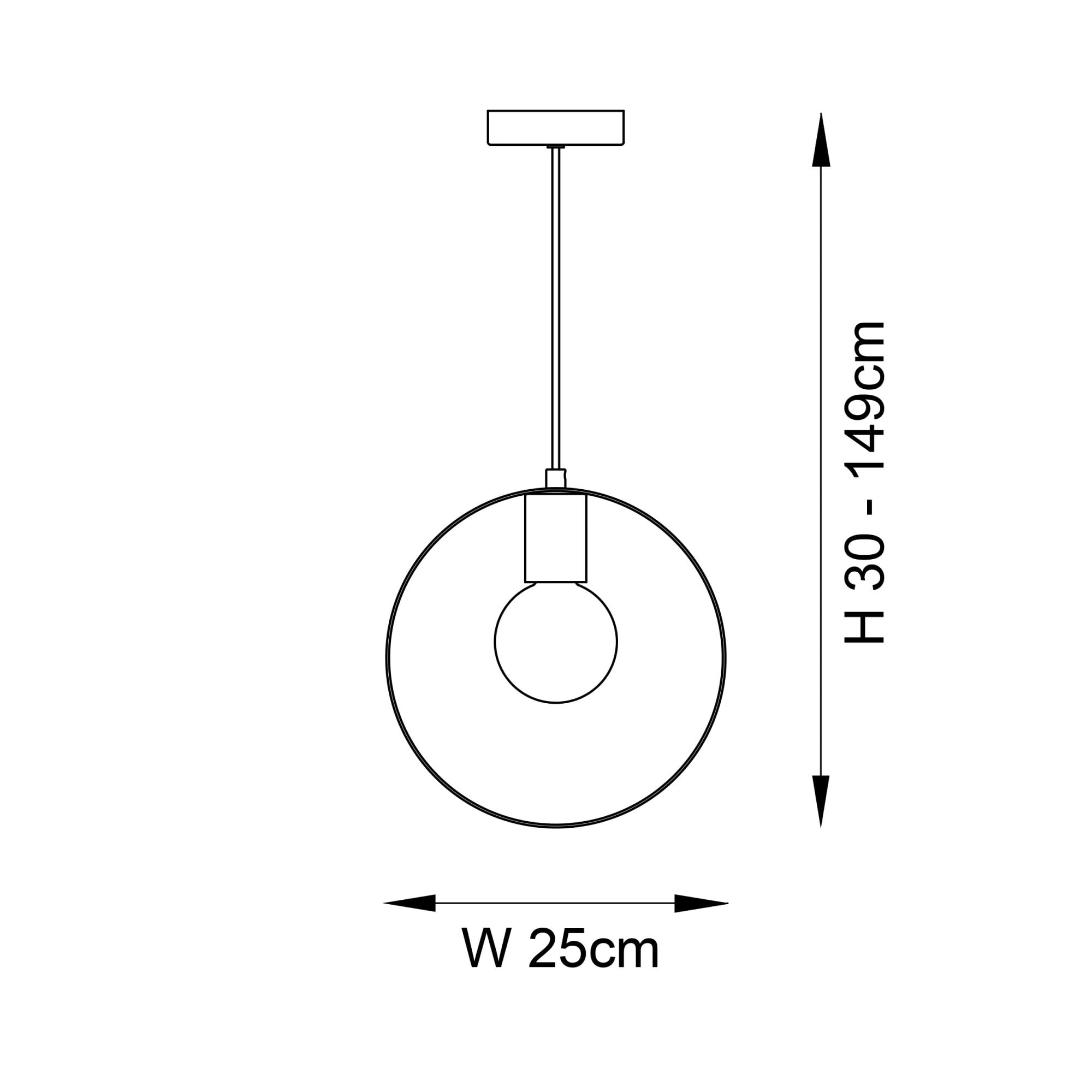 Endon Hoop Single Pendant - Brushed Copper, Nickel & Brass