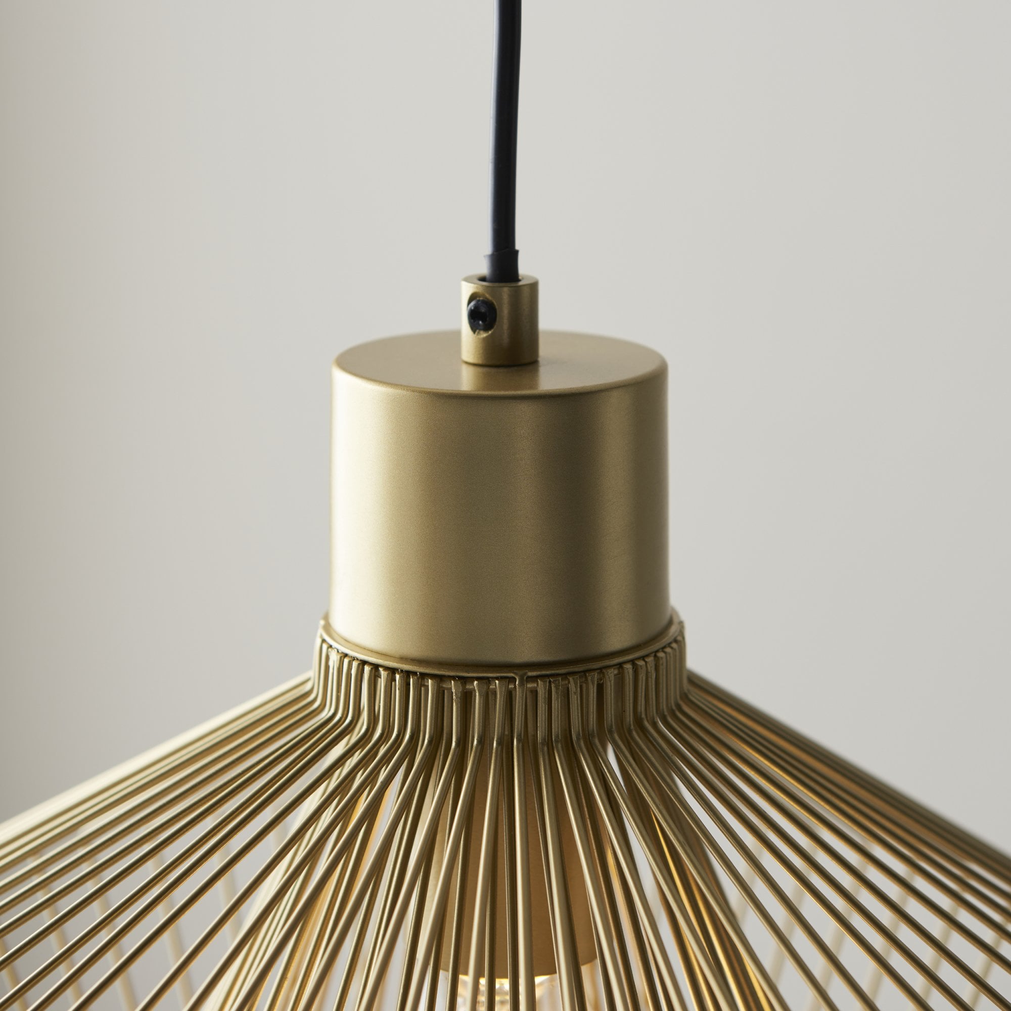 Endon Kimberley Single Caged Pendant - Gold Painted